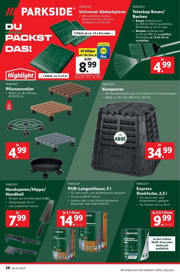 Aktuelle Flugblätter Ab Donnerstag, 19.9. von 19. September bis 25. September 2024 - Flugblätt seite 30