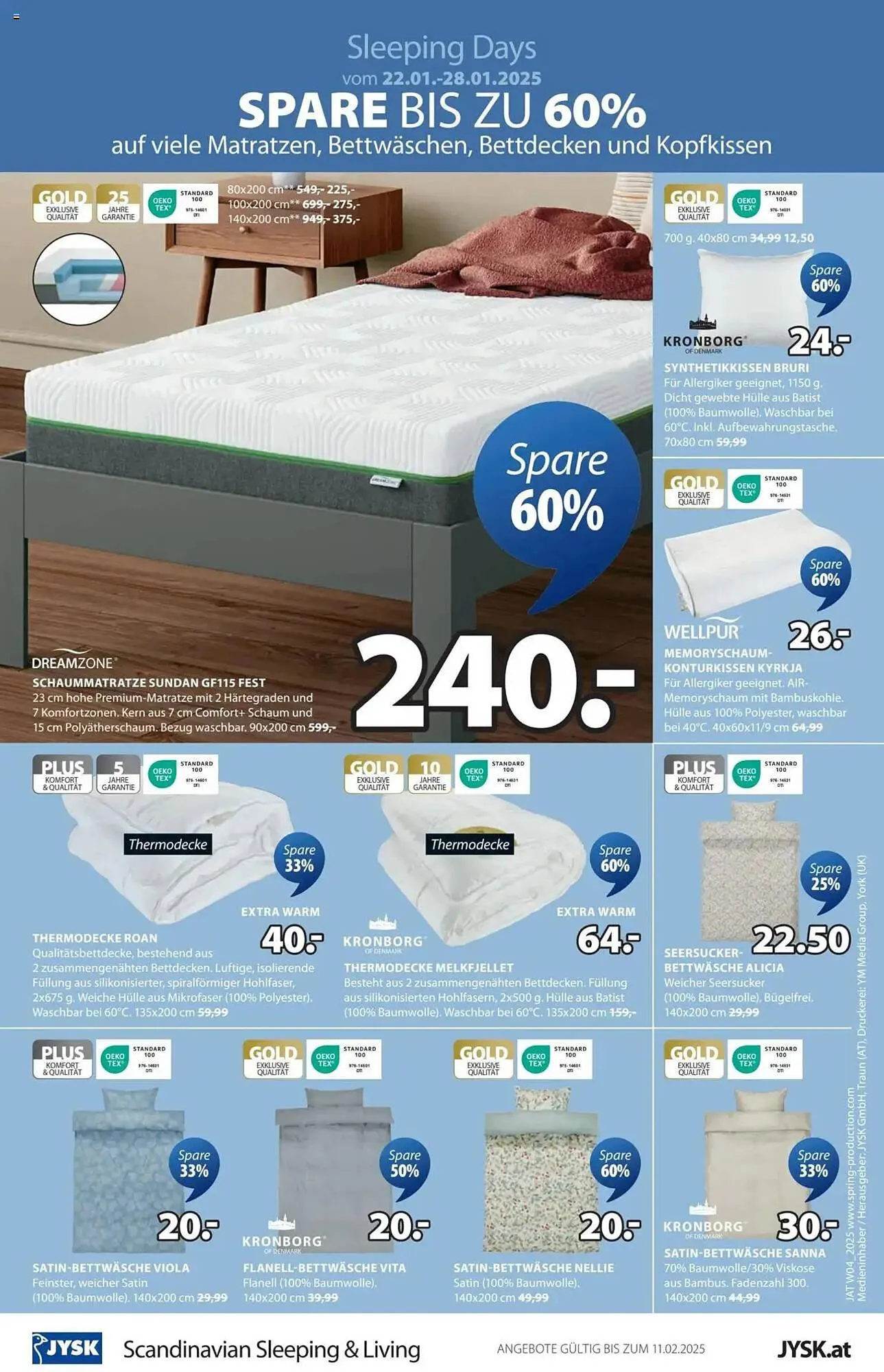 JYSK Flugblatt von 22. Jänner bis 11. Februar 2025 - Flugblätt seite 16
