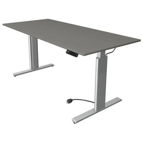 Schreibtisch elektr.höhenv. grafit/silbe KERKMANN 10232812 160x80cm