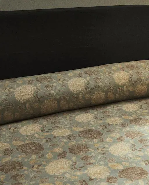 (FADENSTÄRKE 300) BETTBEZUG SATIN BLUMEN