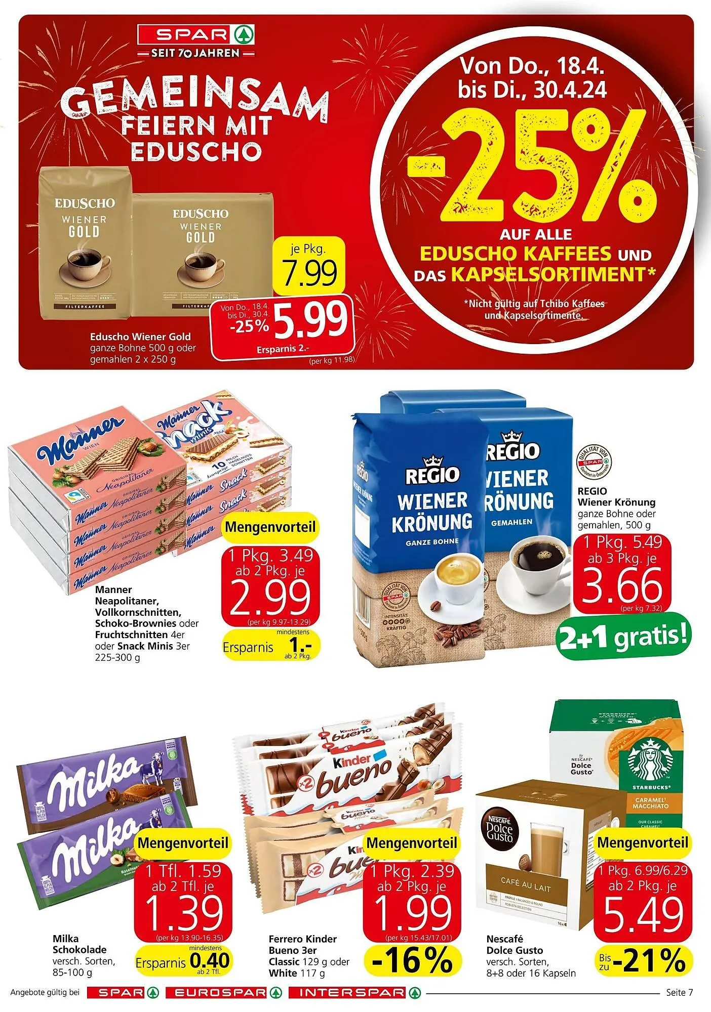 Spar Flugblatt von 17. April bis 30. April 2024 - Flugblätt seite 7