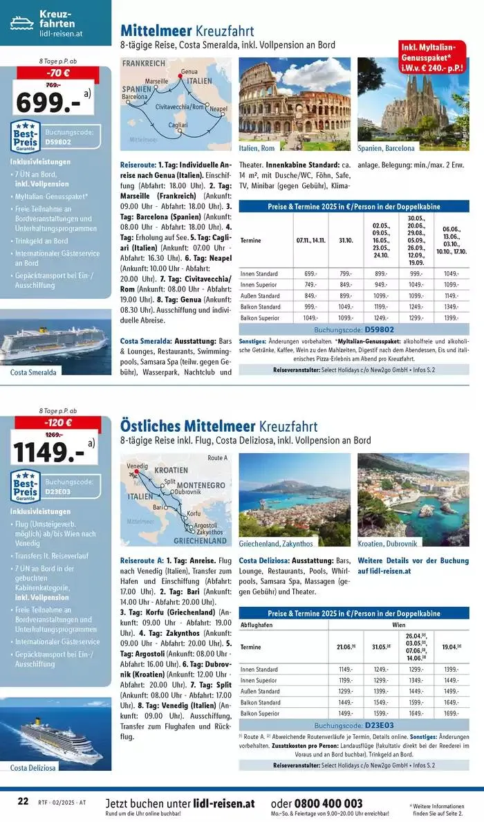 Aktuelle Reiseprospekte Themenprospekt Februar von 12. Februar bis 15. März 2025 - Flugblätt seite 22