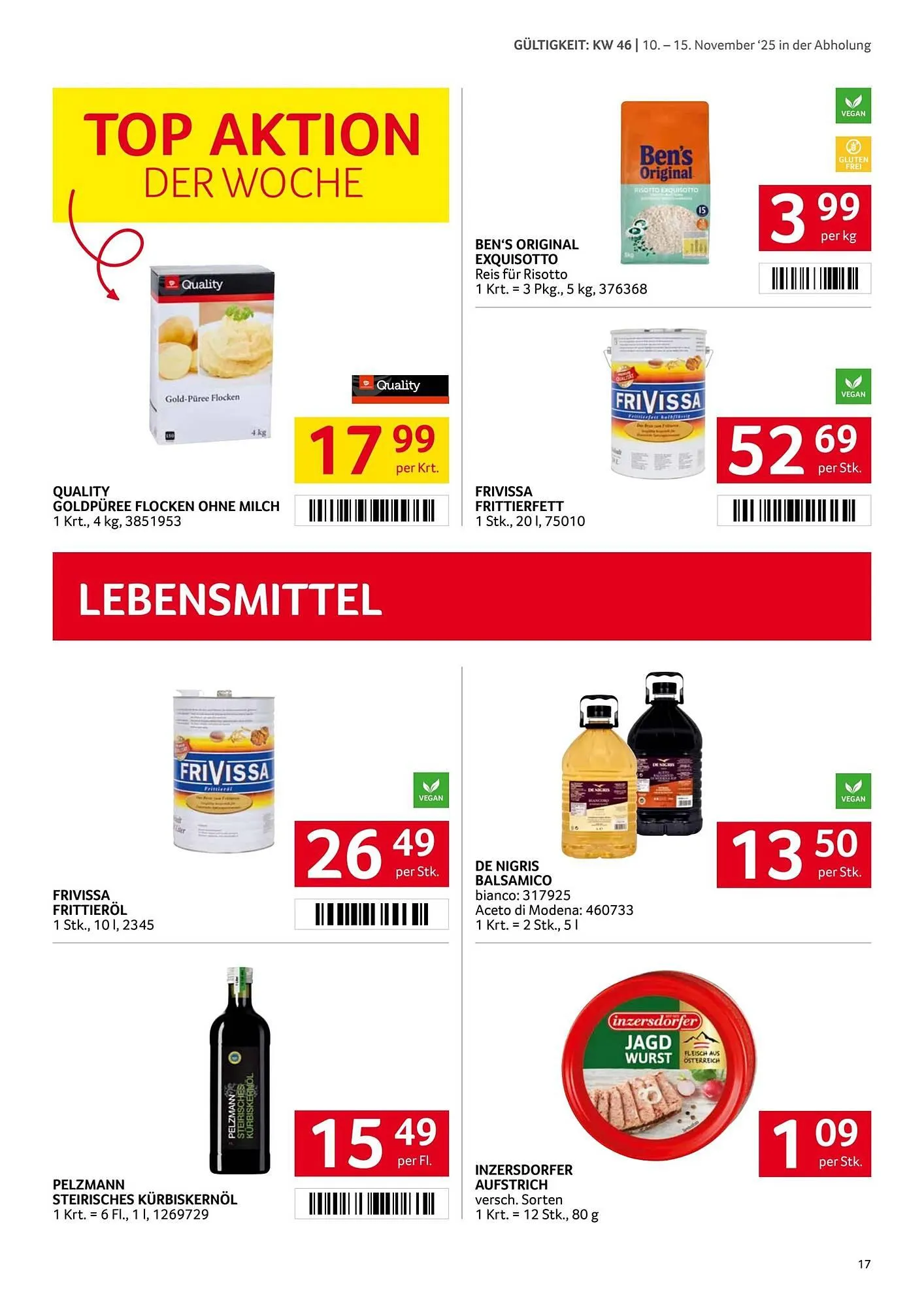 Transgourmet Flugblatt von 10. November bis 15. November 2025 - Flugblätt seite 16