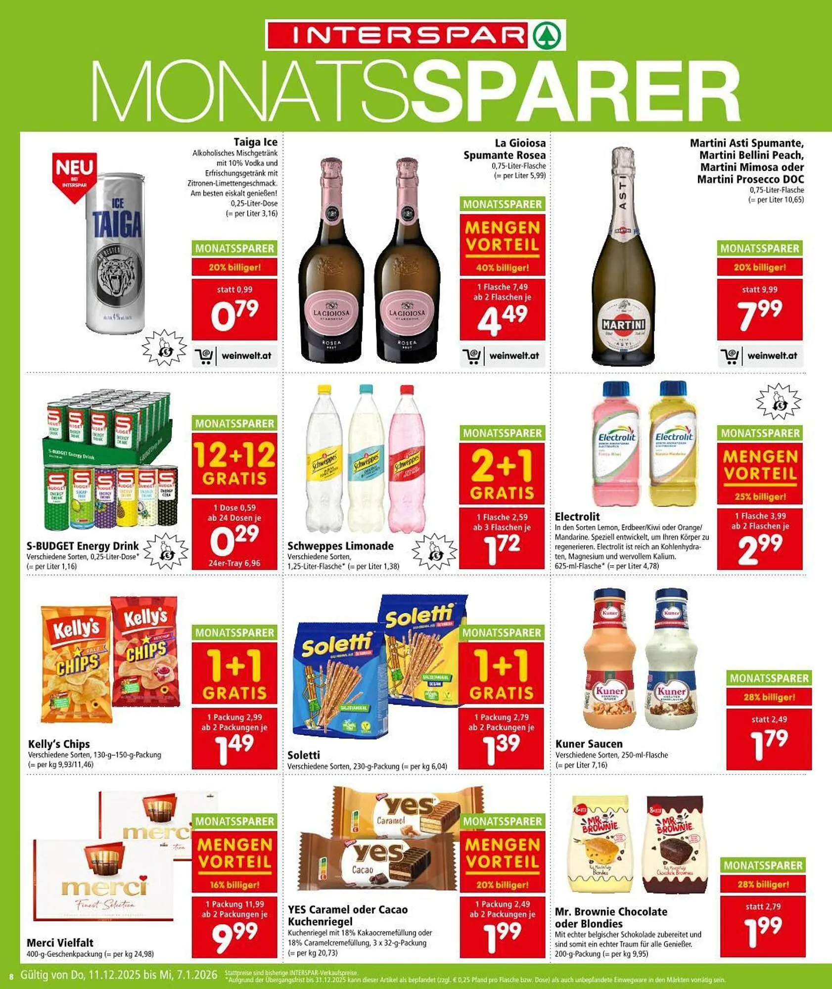 Interspar Flugblatt von 11. Dezember bis 17. Dezember 2025 - Flugblätt seite  8