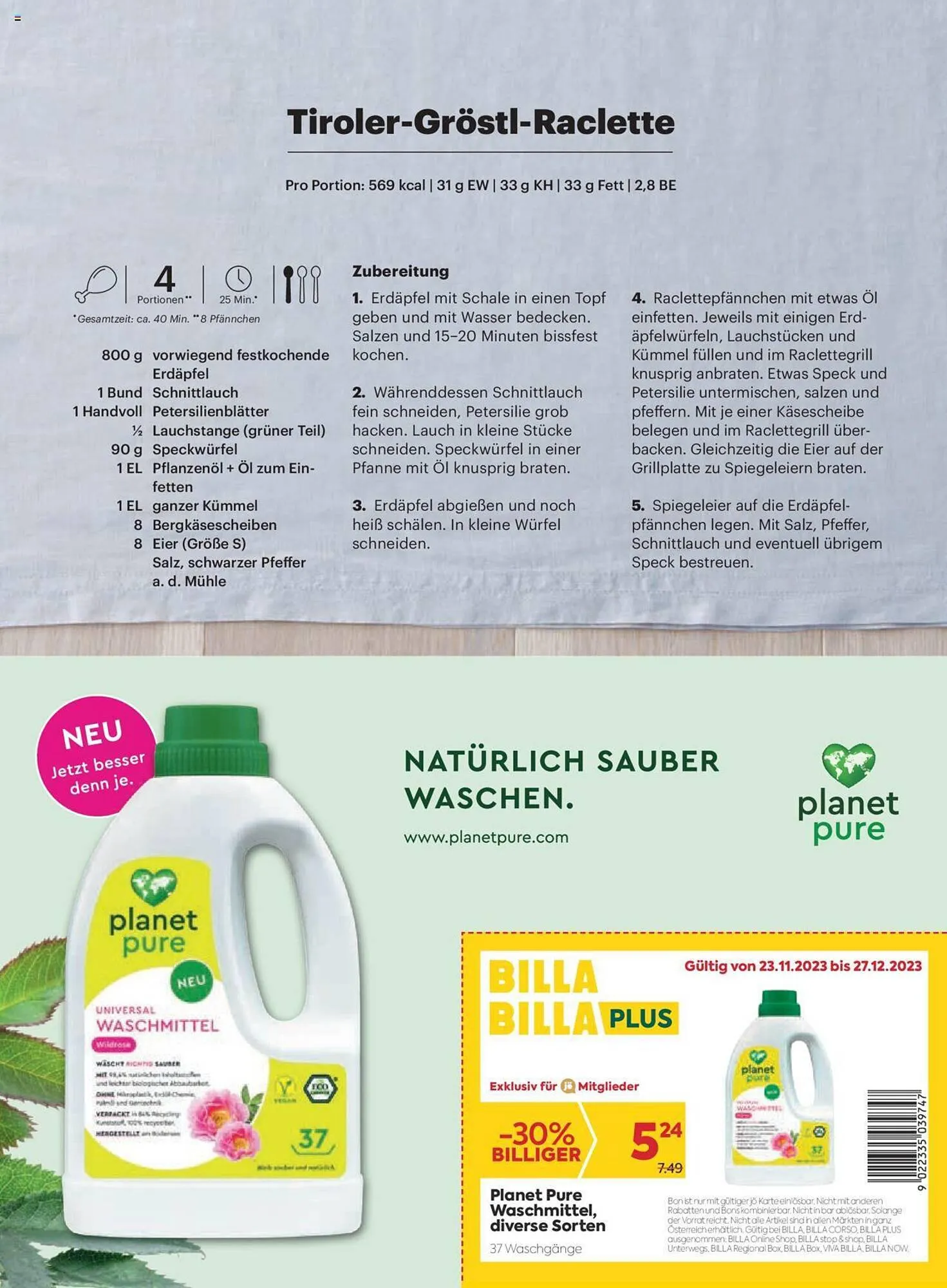 Billa Flugblatt von 1. Dezember bis 31. Dezember 2023 - Flugblätt seite 119