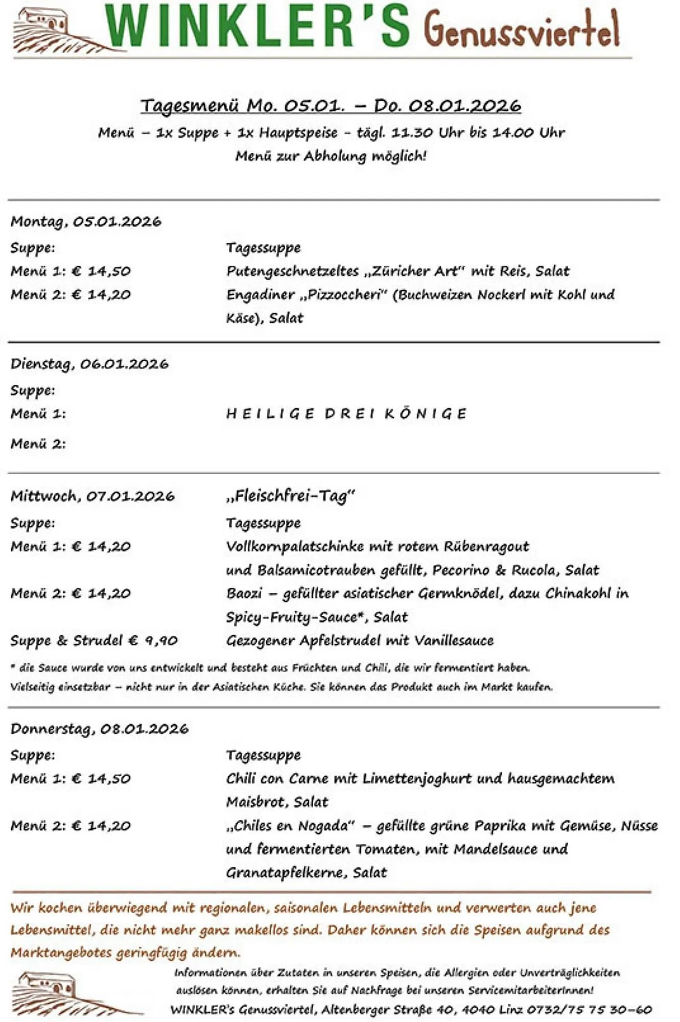 Winkler Markt Flugblatt von 8. Jänner bis 8. Jänner 2026 - Flugblätt seite  1