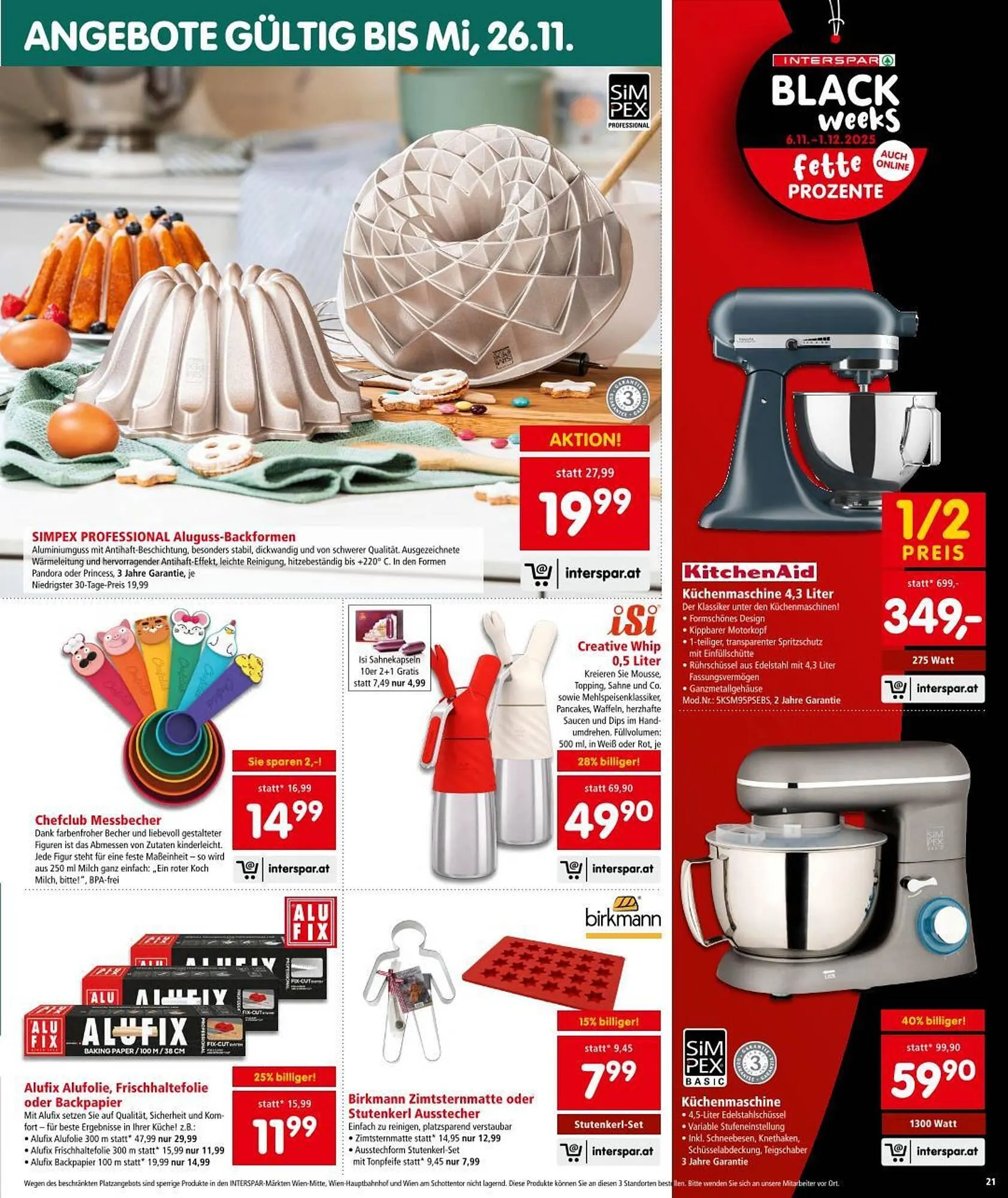 Interspar Flugblatt von 6. November bis 19. November 2025 - Flugblätt seite 21