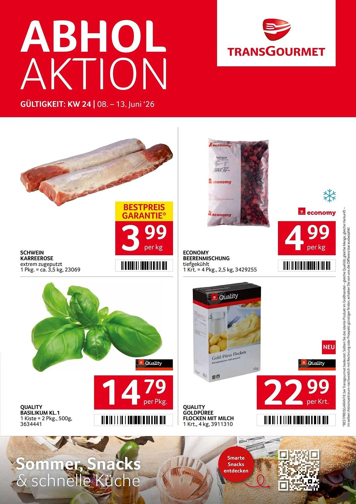 Transgourmet Flugblatt von 8. Juni bis 13. Juni 2026 - Flugblätt seite  1