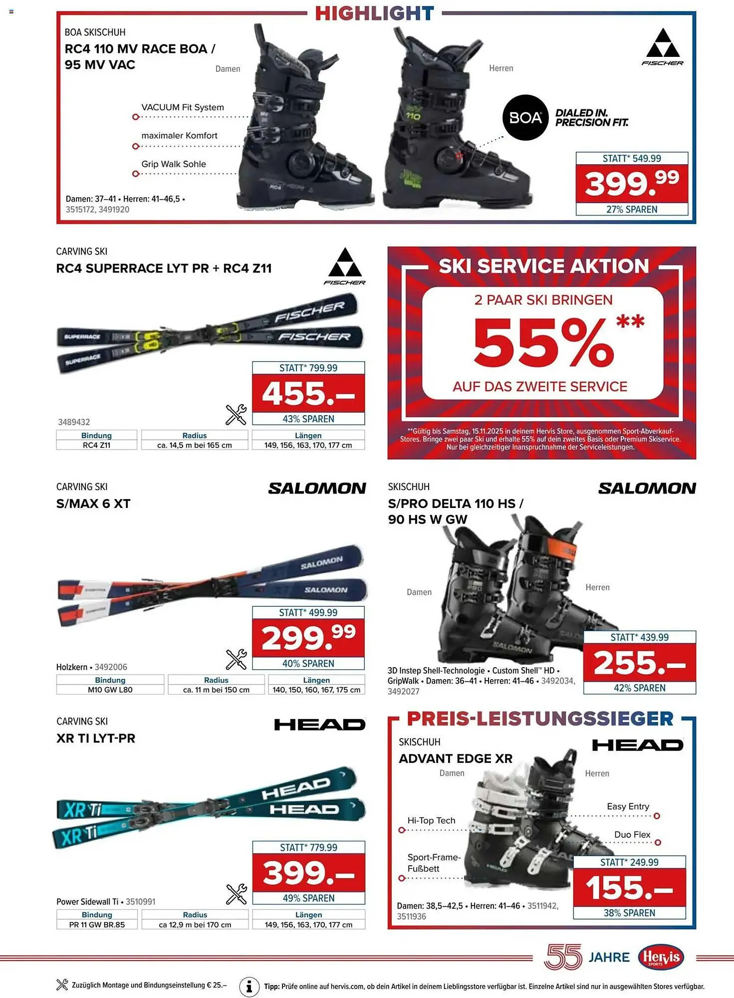 Hervis Flugblatt von 4. November bis 16. November 2025 - Flugblätt seite 3
