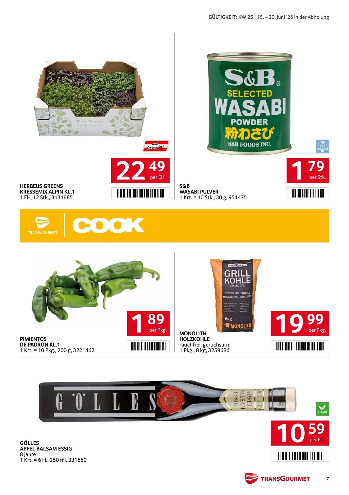 Transgourmet Flugblatt von 15. Juni bis 20. Juni 2026 - Flugblätt seite  7