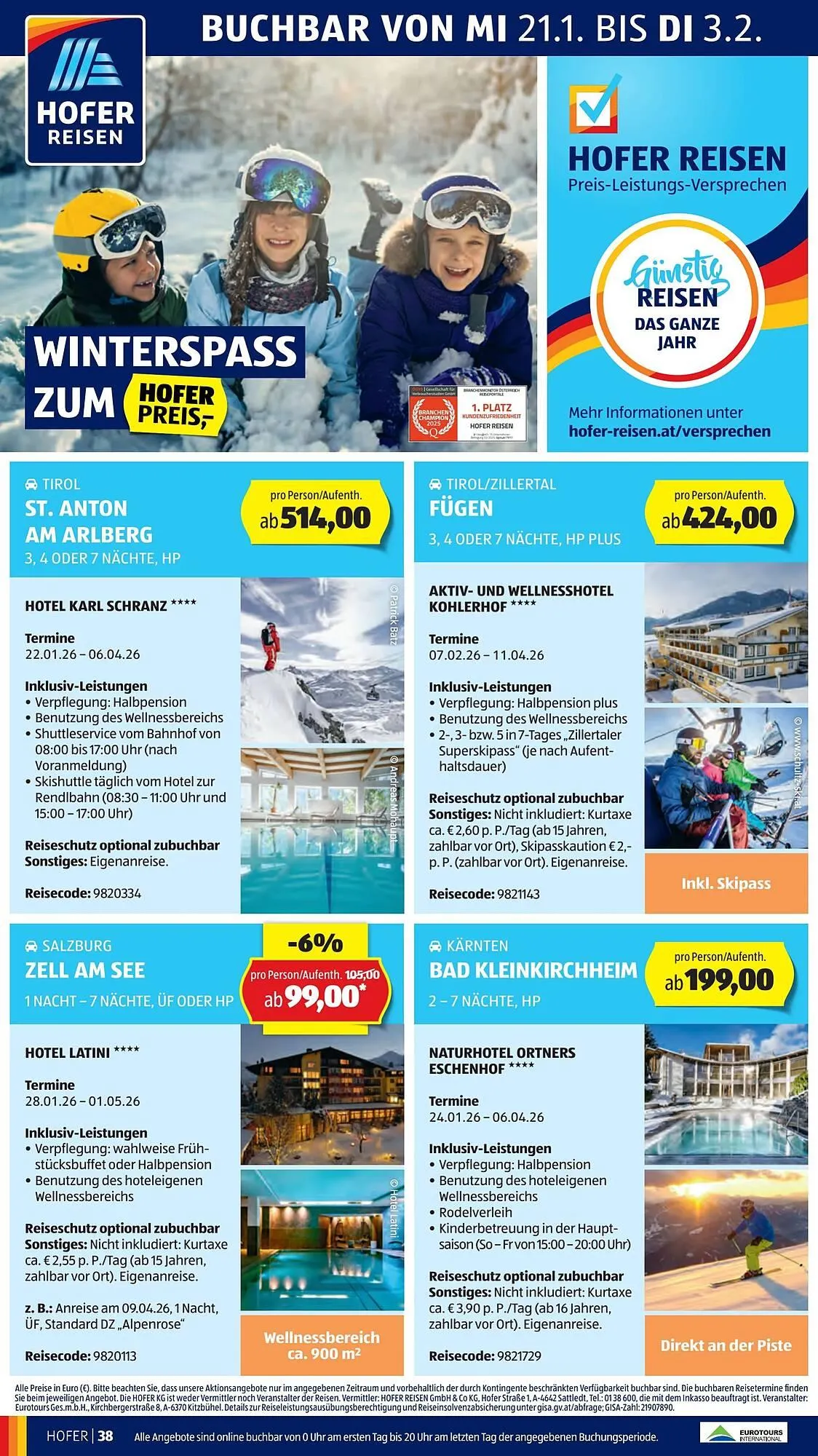 Hofer Flugblatt von 23. Jänner bis 30. Jänner 2026 - Flugblätt seite 42