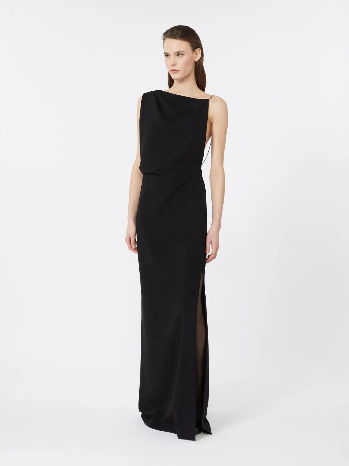 Bustierkleid aus Cady - Schwarz