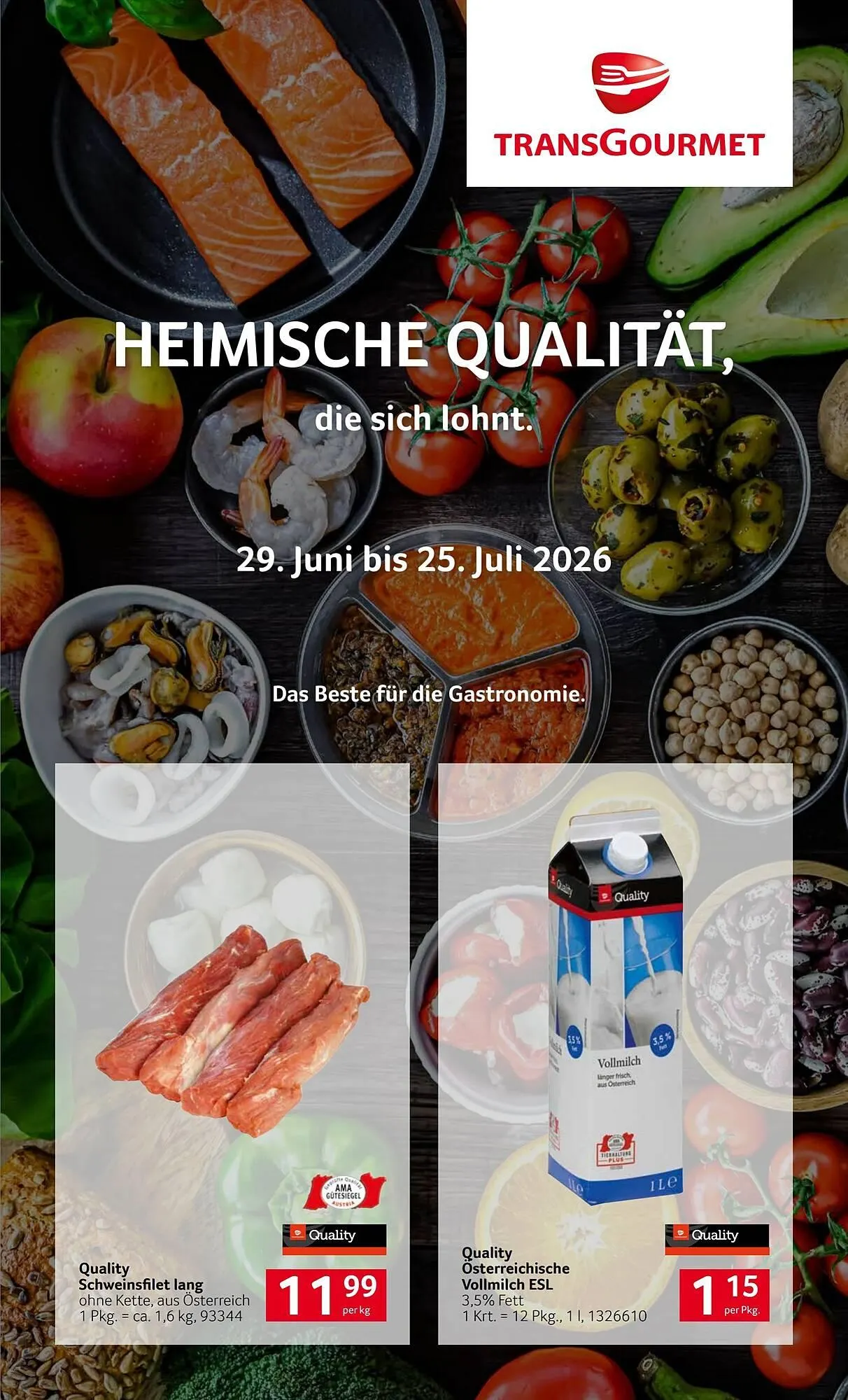 Transgourmet Flugblatt von 29. Juni bis 25. Juli 2026 - Flugblätt seite  1