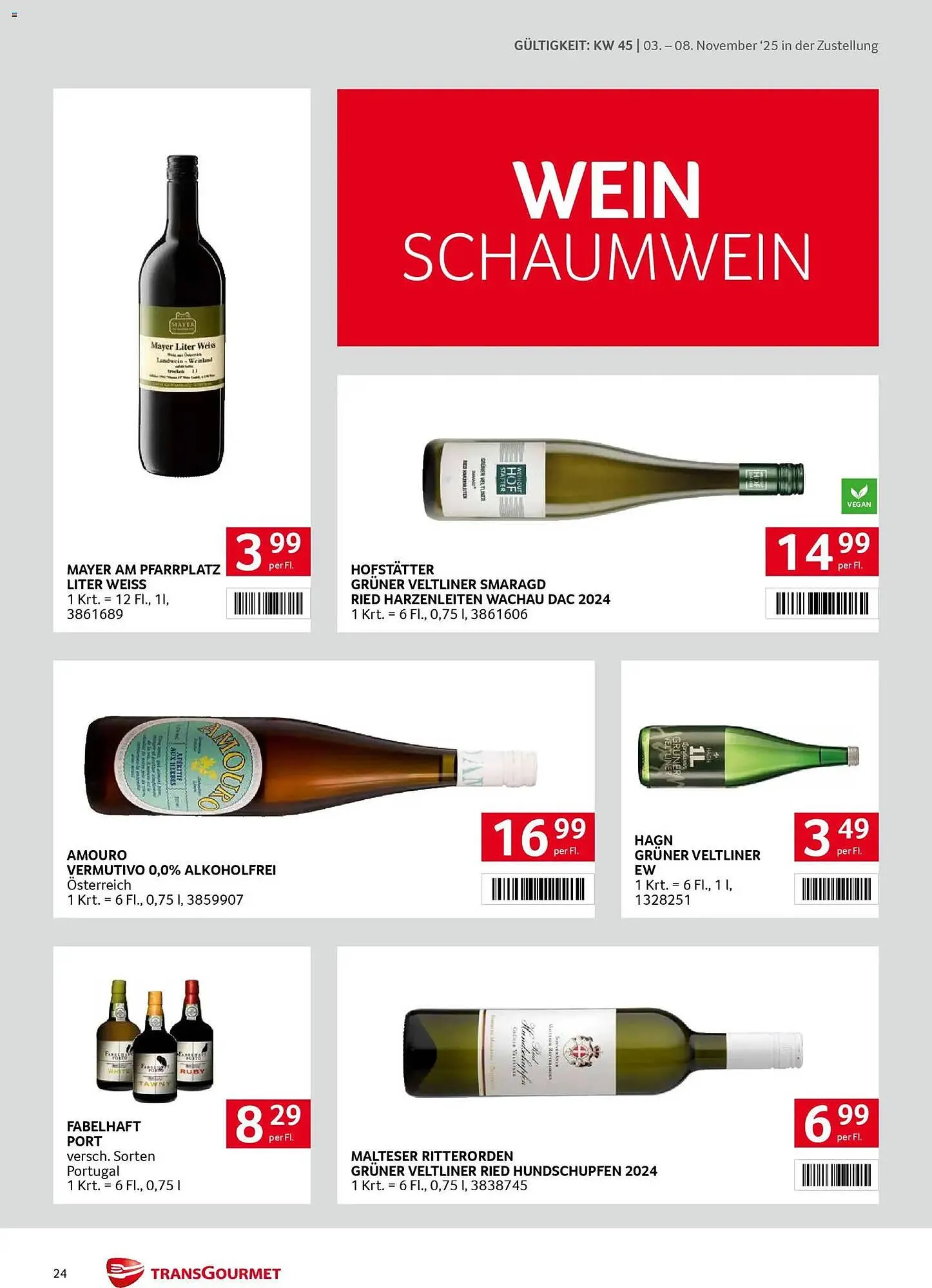 Transgourmet Flugblatt von 3. November bis 8. November 2025 - Flugblätt seite  24