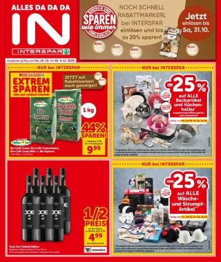 INTERSPAR Flugblatt von 29. Oktober bis 4. November 2026 - Flugblätt seite  1