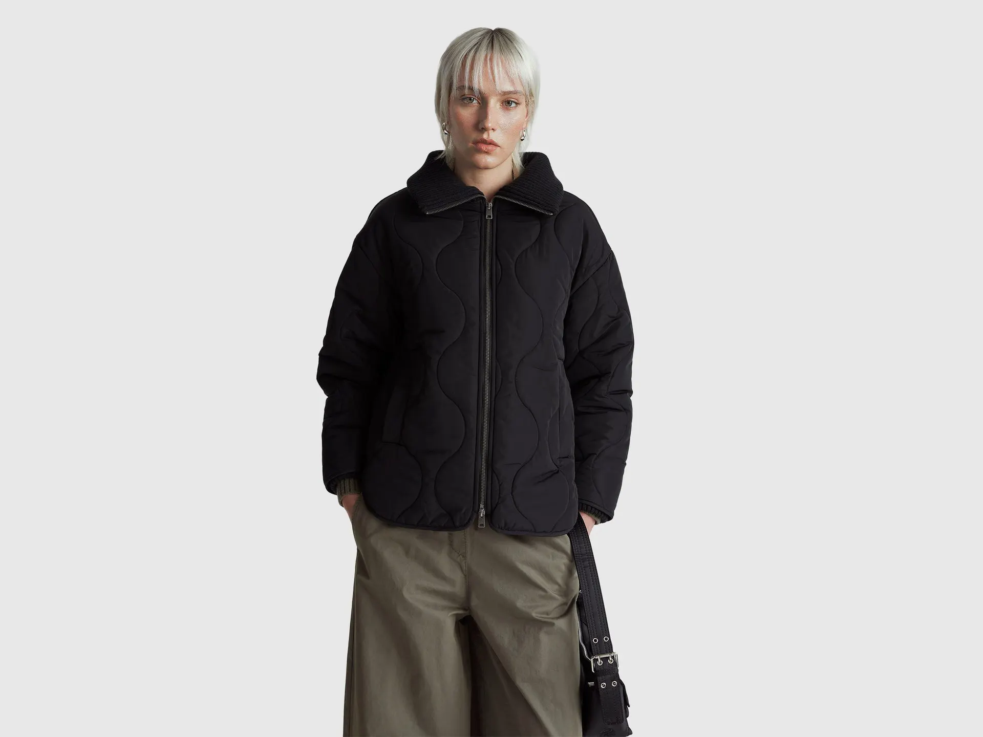 Gesteppte Nylonjacke