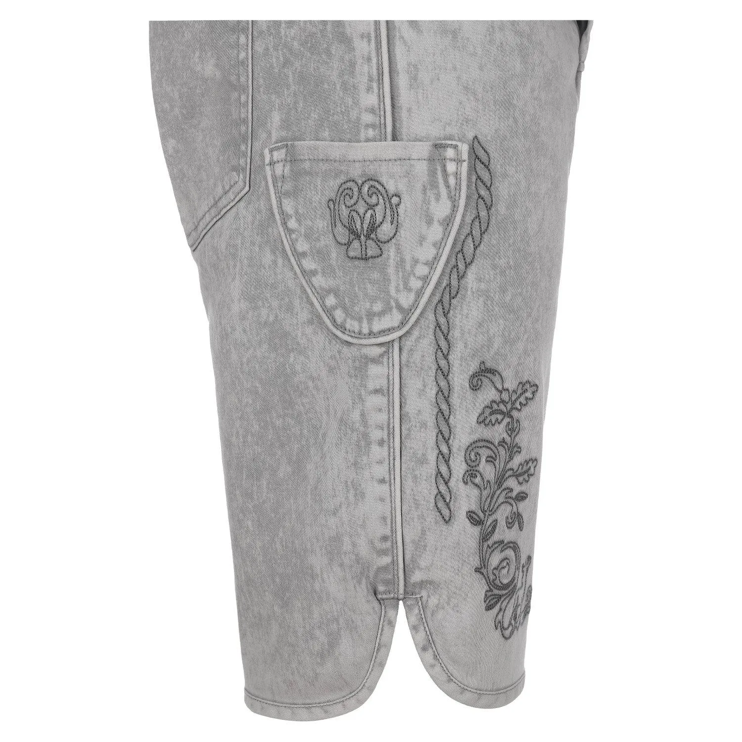 Herren Trachtenjeans grau mit Latz