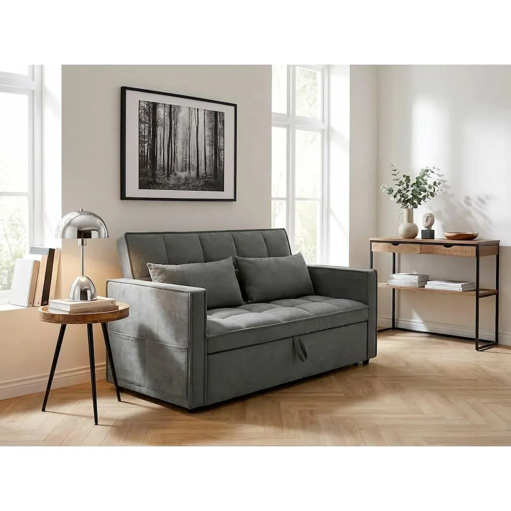 OTTO home Schlafsofa »STEFFO, 159 cm, 2-Sitzer, mit verstellbarer Rückenlehne« Klappmechanismus, Feinstruktur-Bezug, natürliche Farben