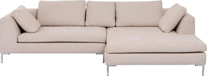 Ecksofa Gianni Creme Rechts