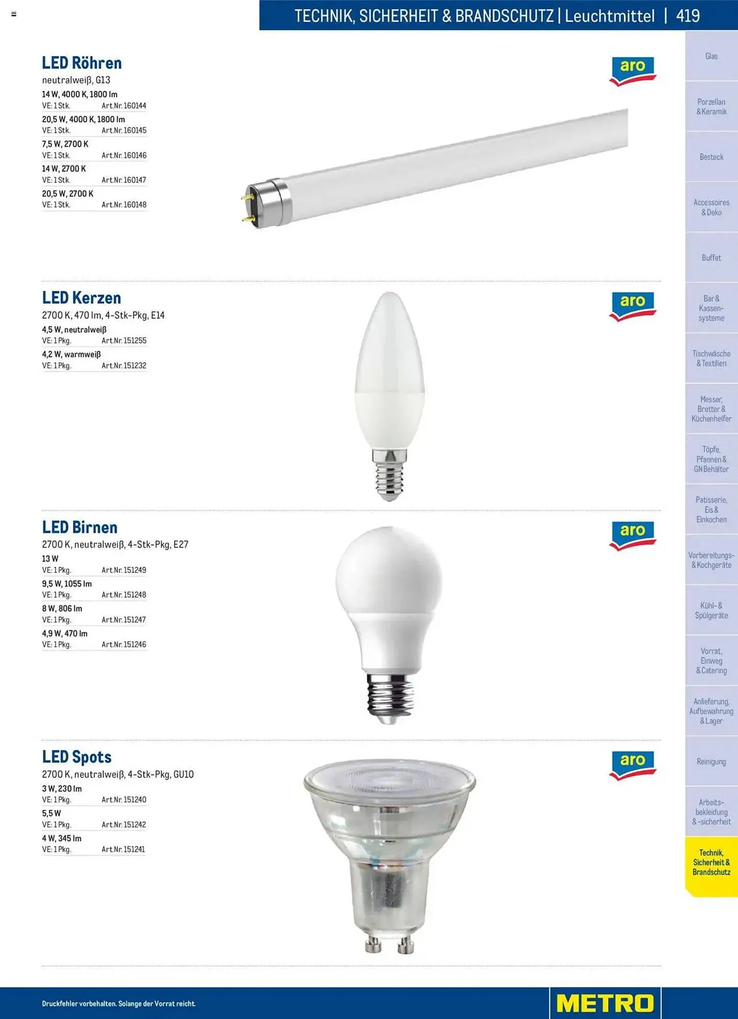 Metro Flugblatt von 2. Dezember bis 31. Dezember 2025 - Flugblätt seite  419