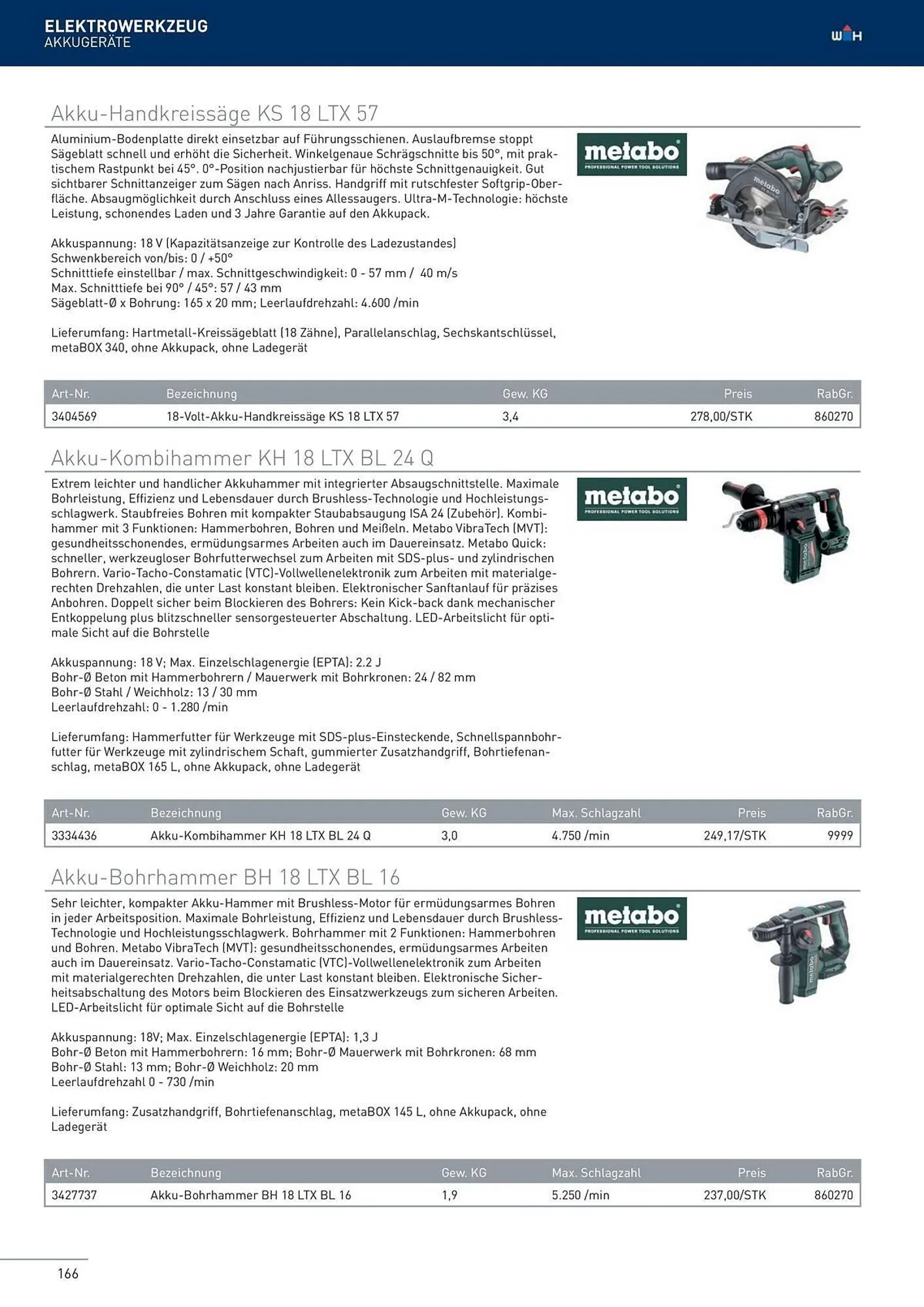 Würth Flugblatt von 22. Februar bis 31. Dezember 2024 - Flugblätt seite  166