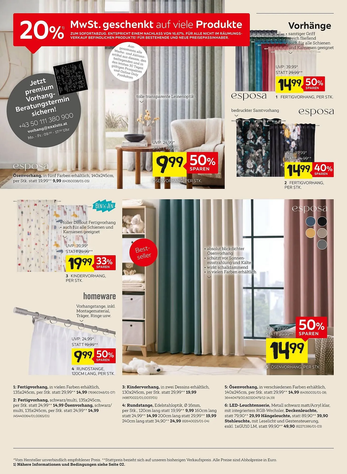 XXXLutz Prospekt von 30. Dezember bis 11. Jänner 2026 - Flugblätt seite  20