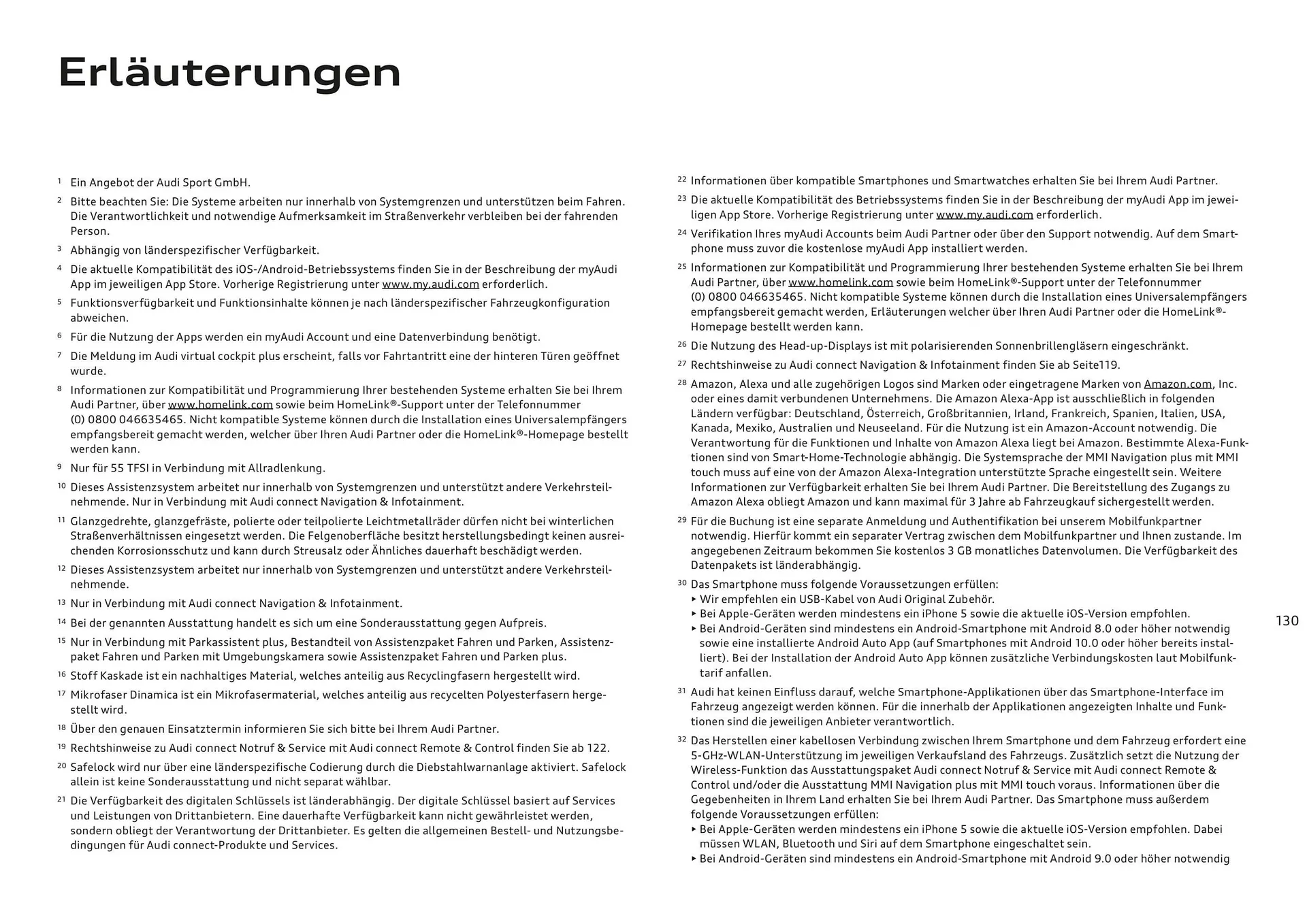 Audi Flugblatt von 20. November bis 22. Juli 2026 - Flugblätt seite  130