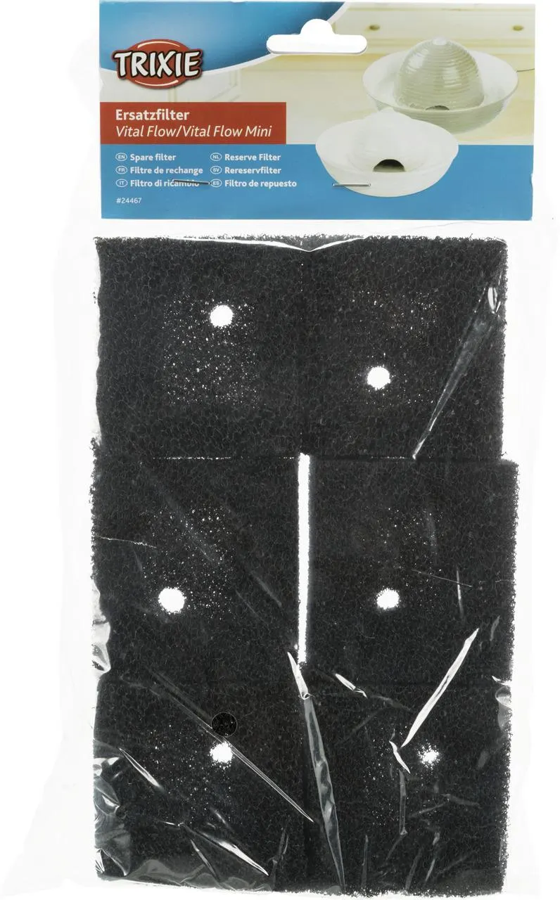 Sparpaket 2 x 2 Stück Trixie Ersatzfilter für Vital Flow Katzen Trinkbrunnen