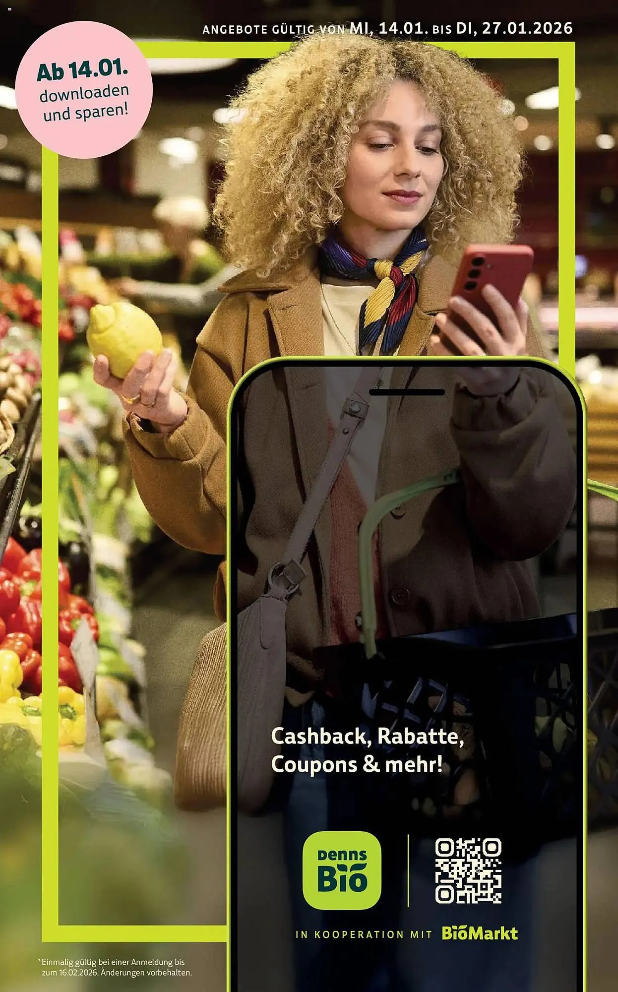 Denn's Biomarkt Flugblatt von 14. Jänner bis 27. Jänner 2026 - Flugblätt seite  15