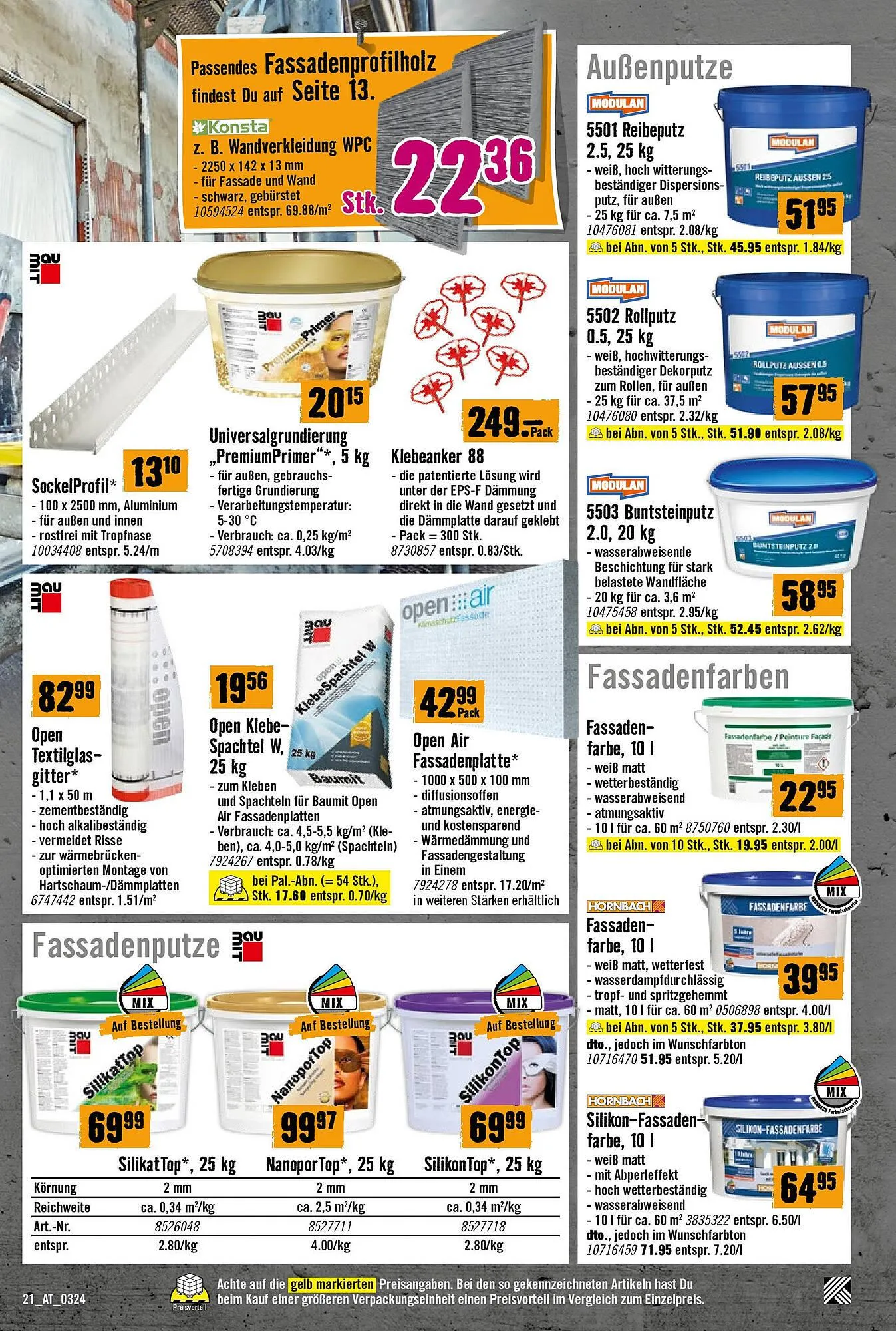 Hornbach Flugblatt von 5. März bis 5. April 2024 - Flugblätt seite 21