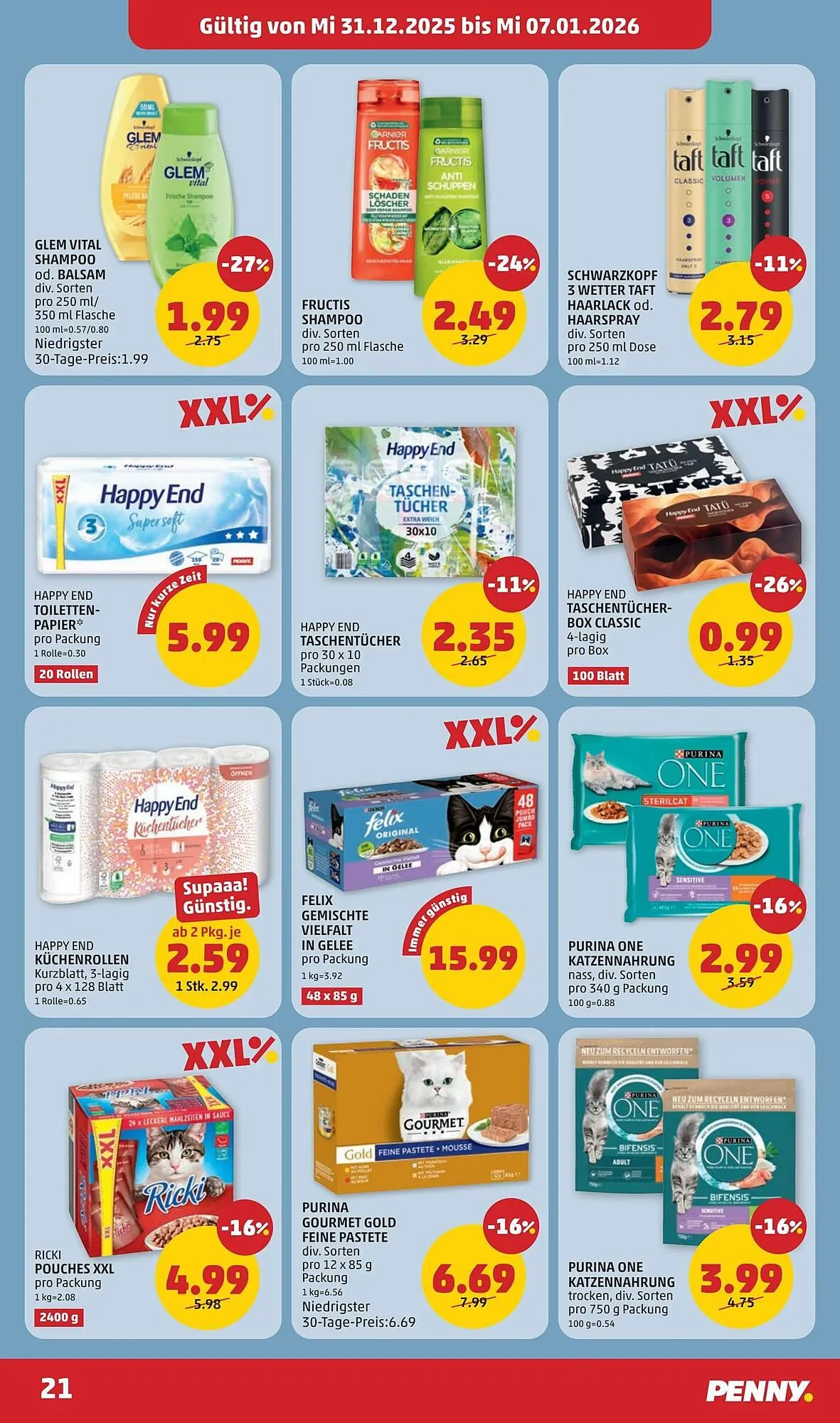 PENNY Flugblatt von 31. Dezember bis 7. Jänner 2026 - Flugblätt seite 21