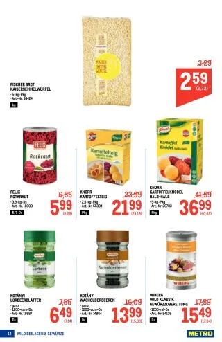METRO Flugblatt Specials - Wild von 17. September bis 25. November 2026 - Flugblätt seite  14