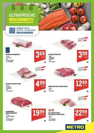 METRO Flugblatt Food von 22. März bis 28. März 2026 - Flugblätt seite  1