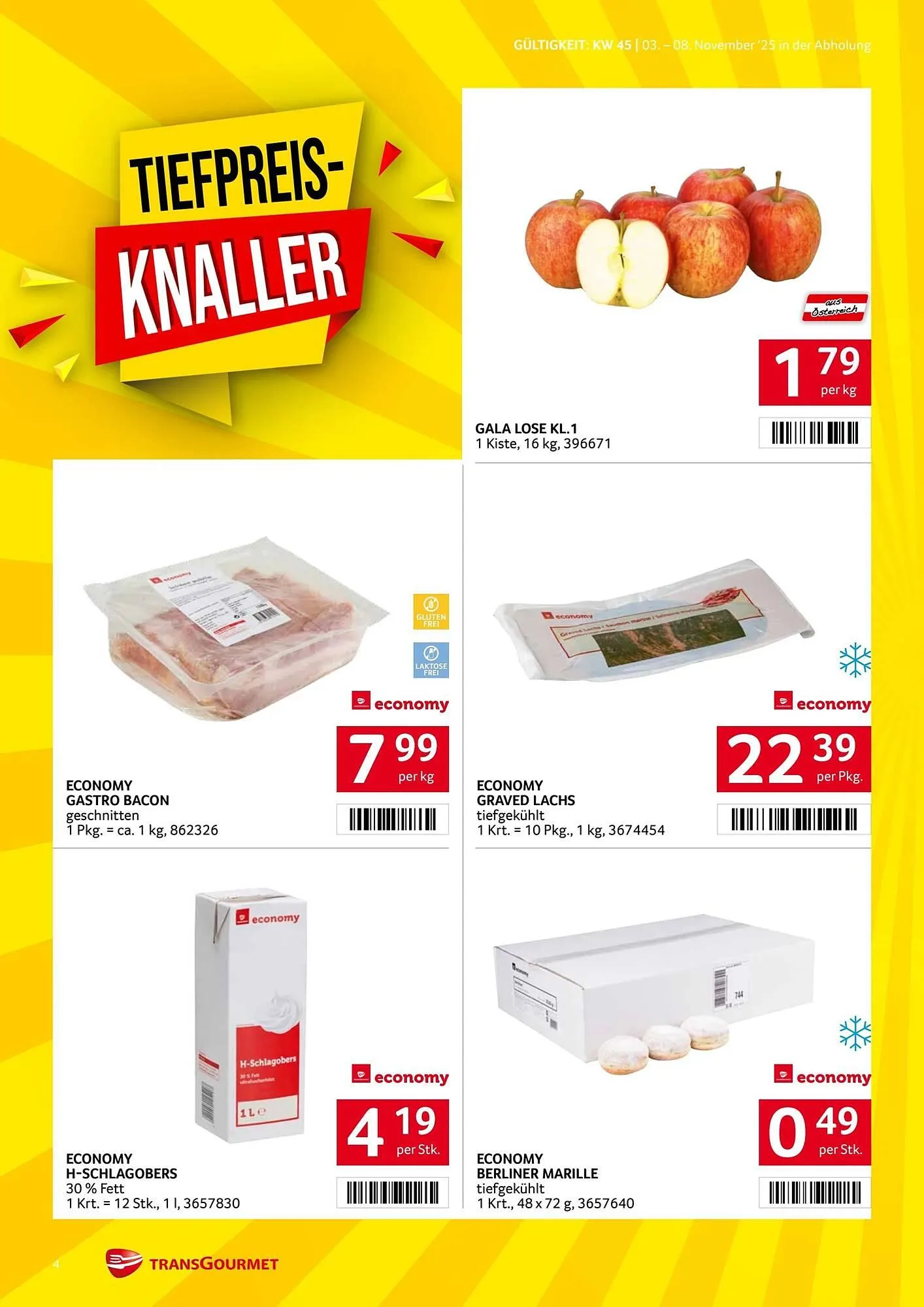 Transgourmet Flugblatt von 3. November bis 9. November 2025 - Flugblätt seite 4