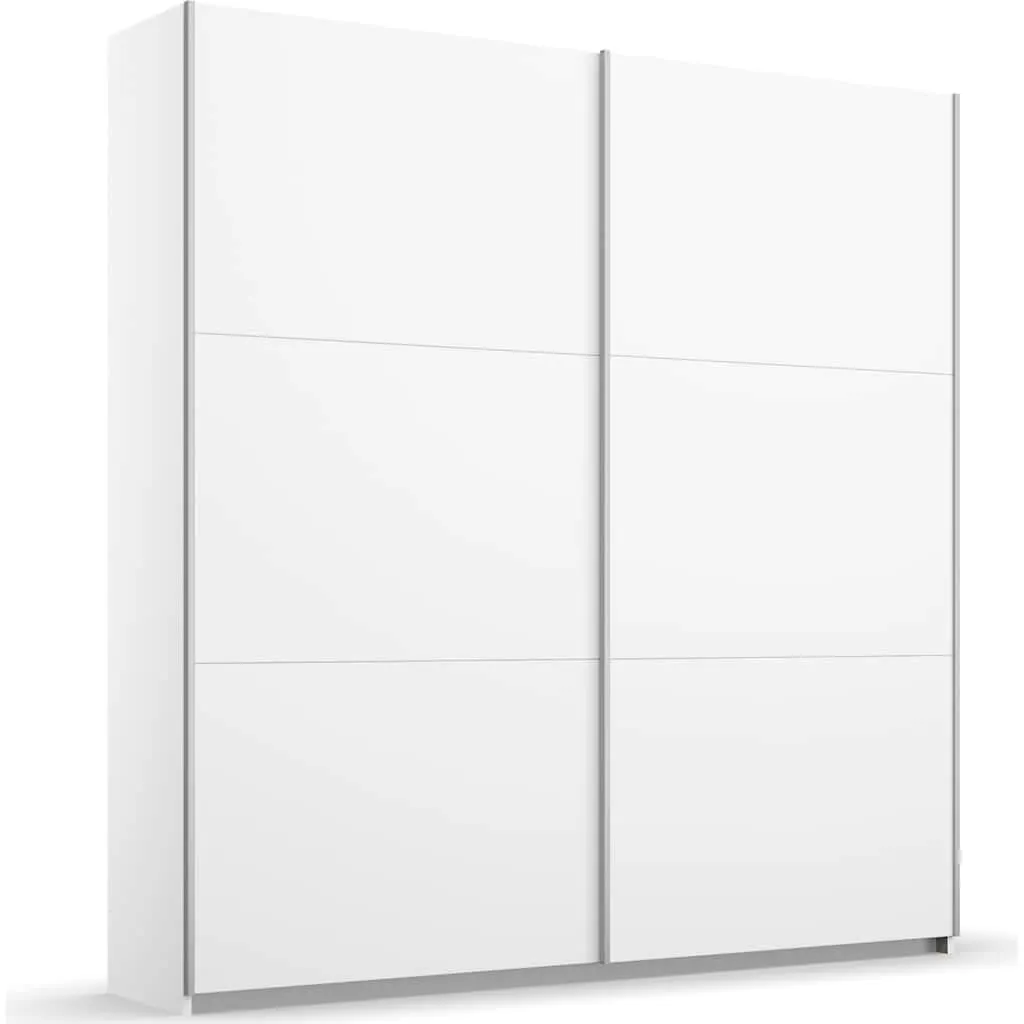 rauch Schwebetürenschrank »AURELIO Kleiderschrank Garderobe« 3 Ausstattungen BASIC/CLASSIC/PREMIUM (inkl. SOFT-CLOSE-FUNKTION), 3 verschiedene Ausstattungsvarianten Griffe aus Metall MADE IN GERMANY