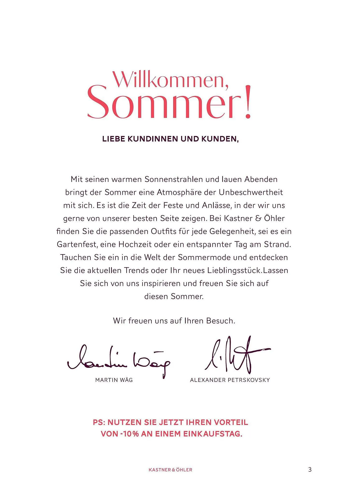 Kastner & Öhler Flugblatt von 1. Juni bis 31. August 2024 - Flugblätt seite  3