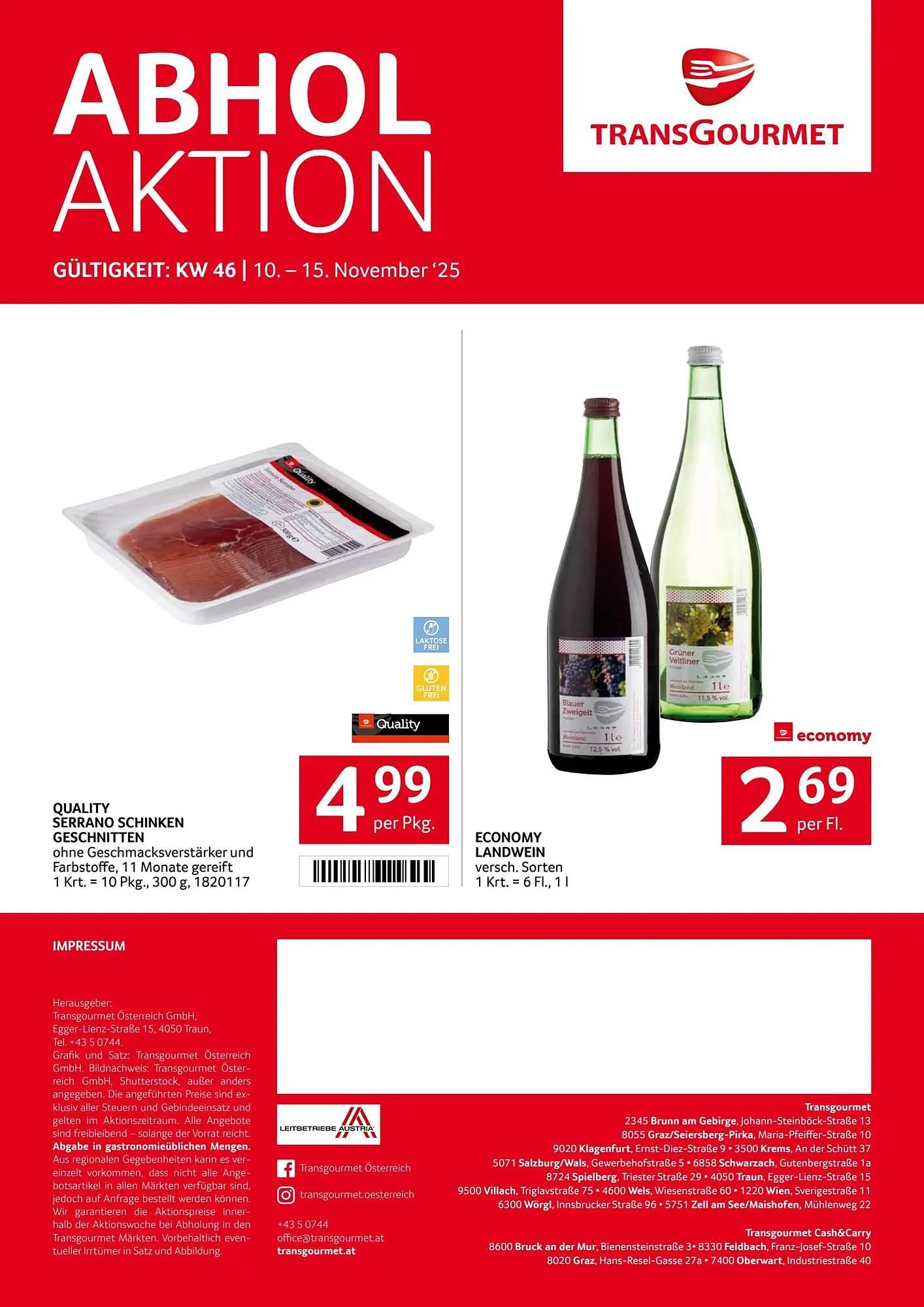 Transgourmet Flugblatt von 10. November bis 15. November 2025 - Flugblätt seite 35