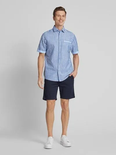 Slim Fit Freizeithemd mit Streifenmuster in royal
