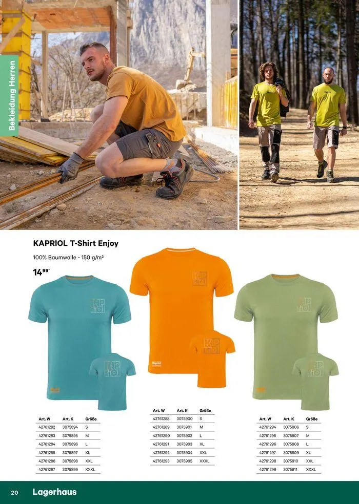 Katalog Bekleidung 2024 von 17. Mai bis 26. Mai 2024 - Flugblätt seite 20