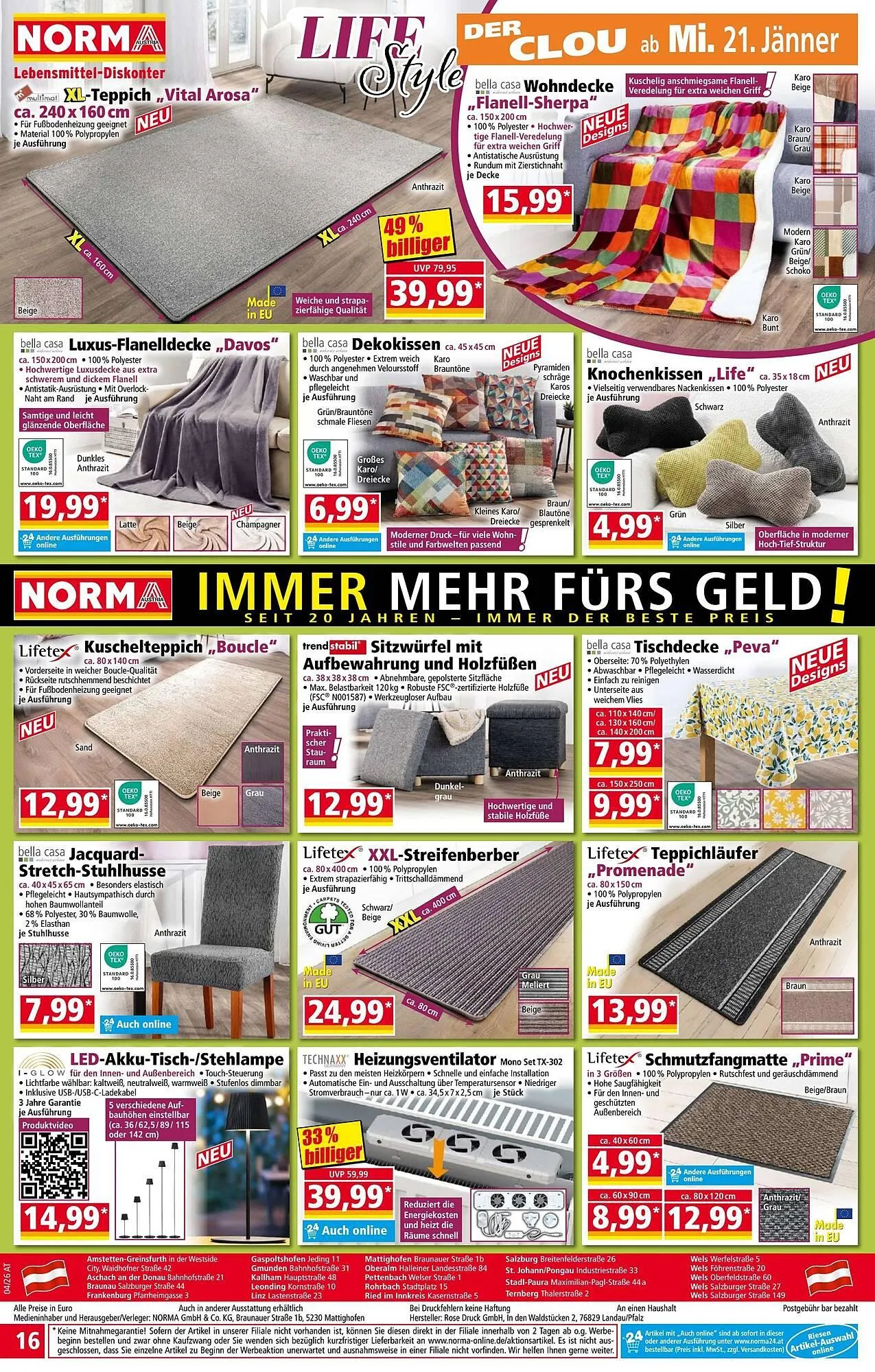 Norma Prospekt von 19. Jänner bis 25. Jänner 2026 - Flugblätt seite  16