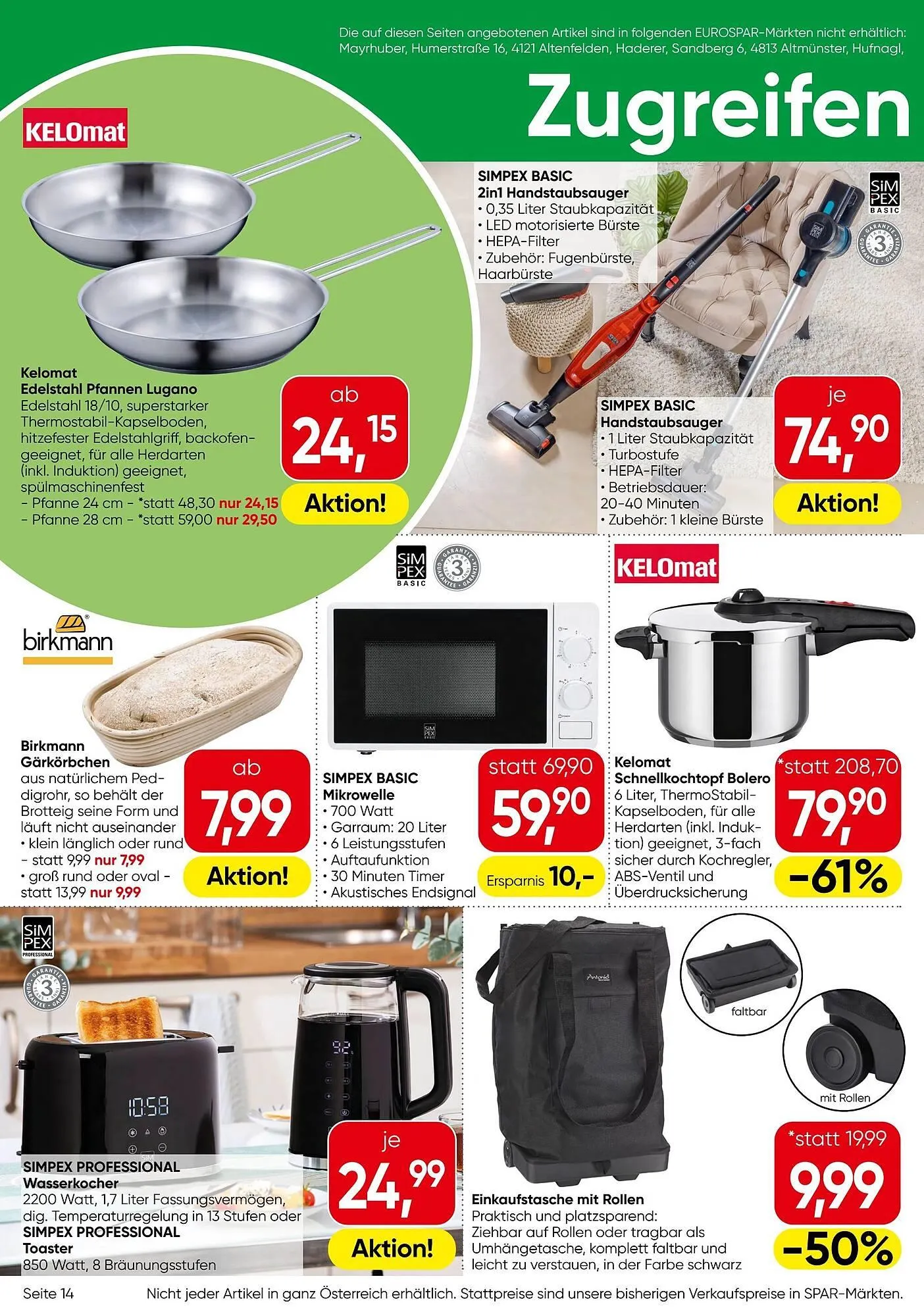 Eurospar Flugblatt von 29. Jänner bis 11. Februar 2026 - Flugblätt seite  14