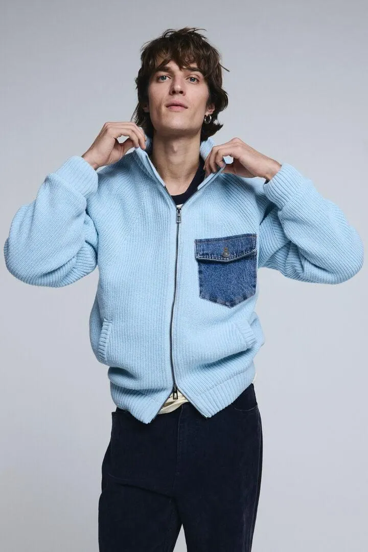 Strickpullover mit Doppelreißverschluss