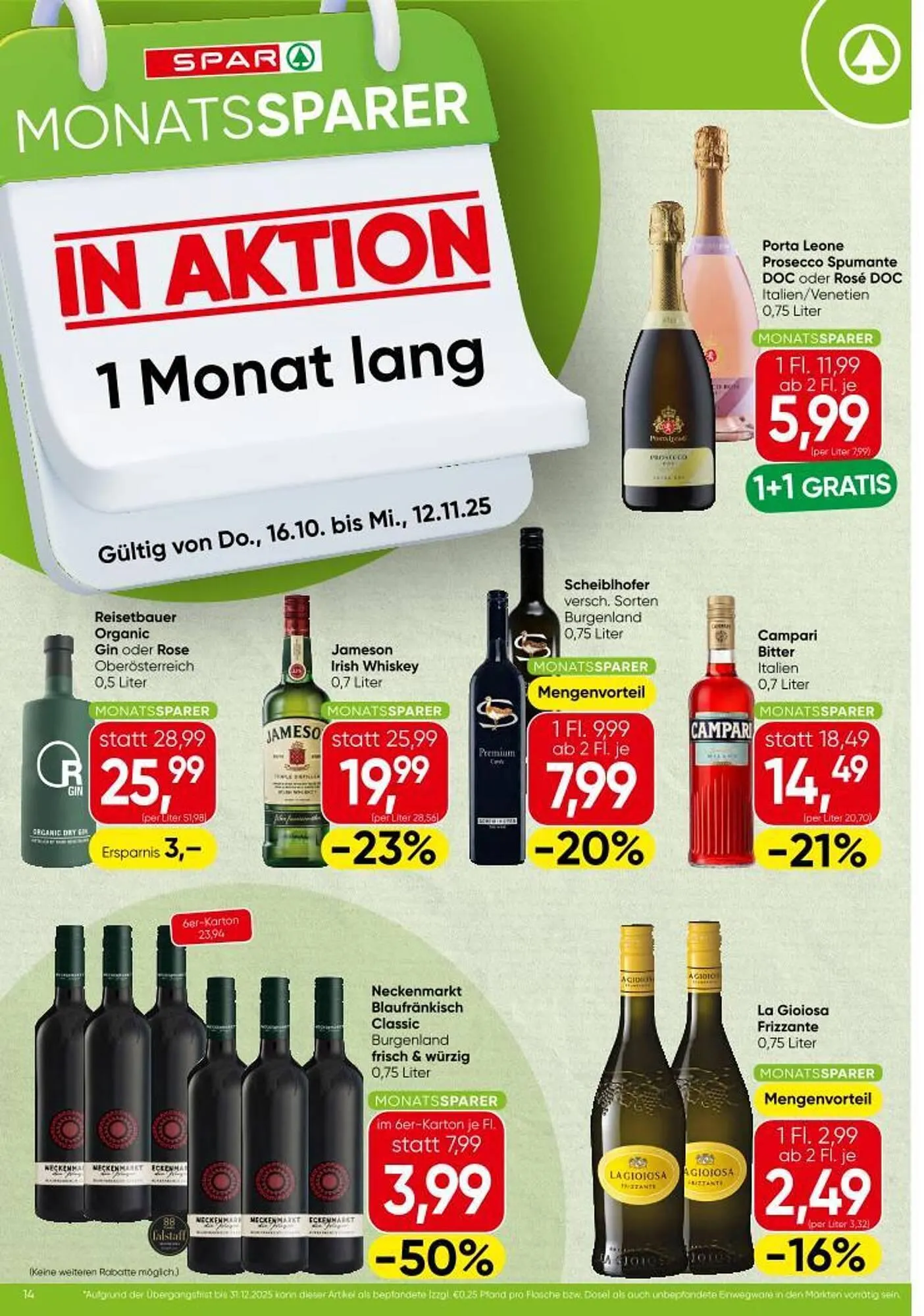 Spar Flugblatt von 16. Oktober bis 12. November 2025 - Flugblätt seite 3