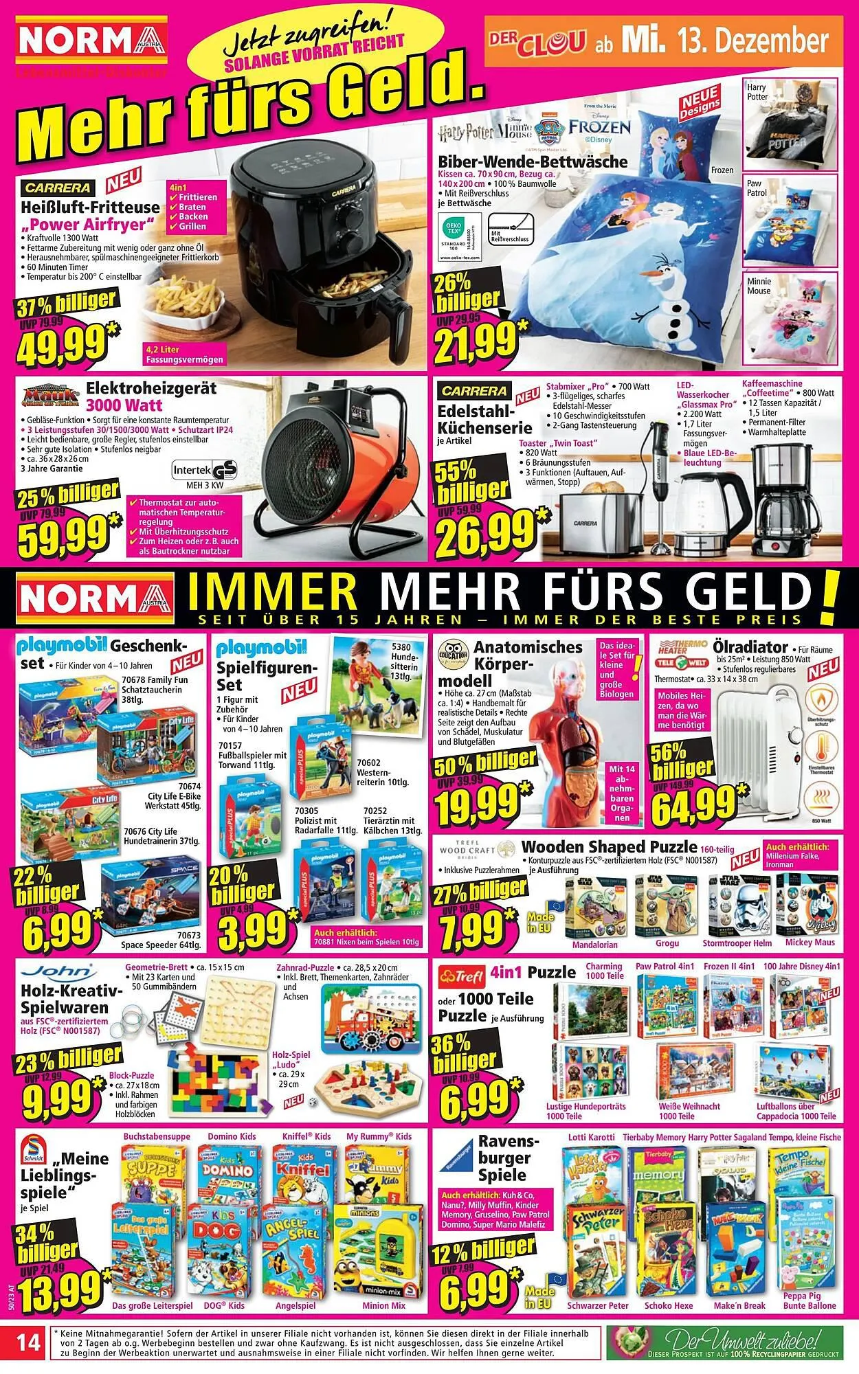 Norma Flugblatt von 11. Dezember bis 16. Dezember 2023 - Flugblätt seite  14