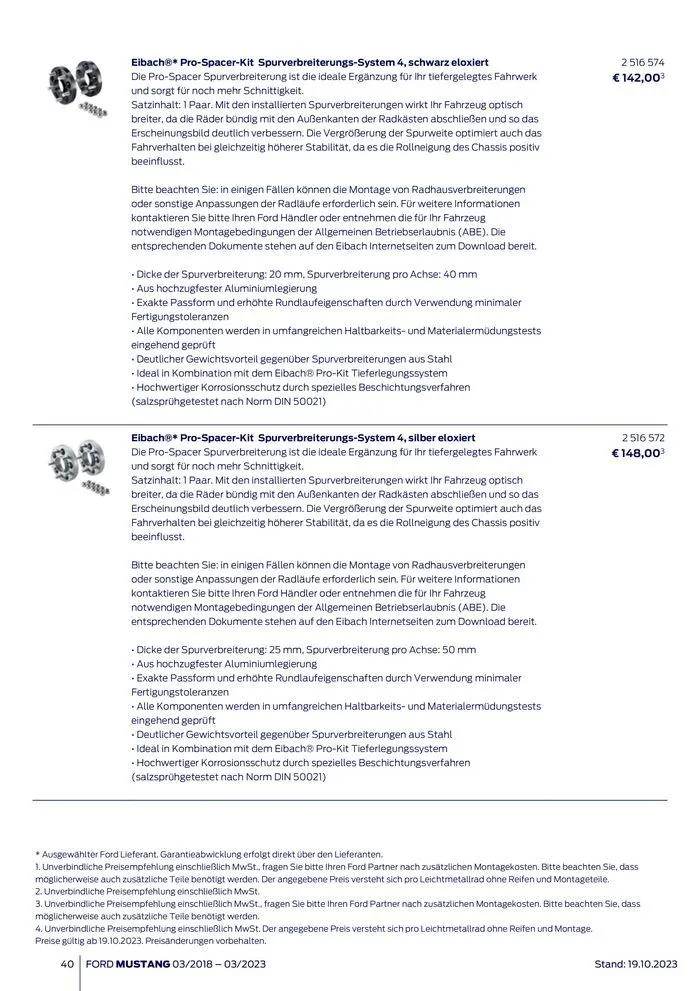 FORD MUSTANG von 2. November bis 2. November 2024 - Flugblätt seite 40