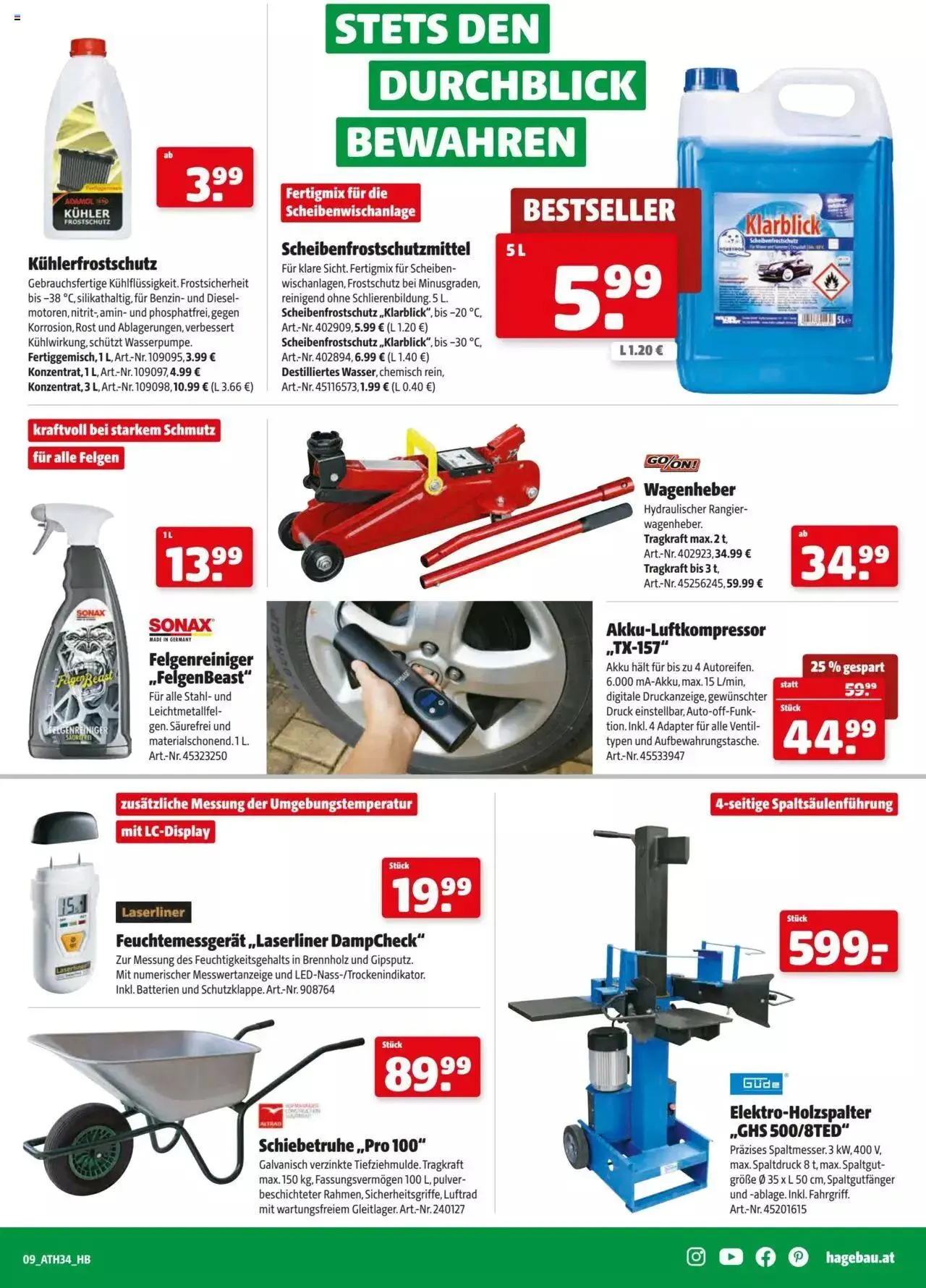 Hagebau Flugblatt von 28. September bis 7. Oktober 2023 - Flugblätt seite 9