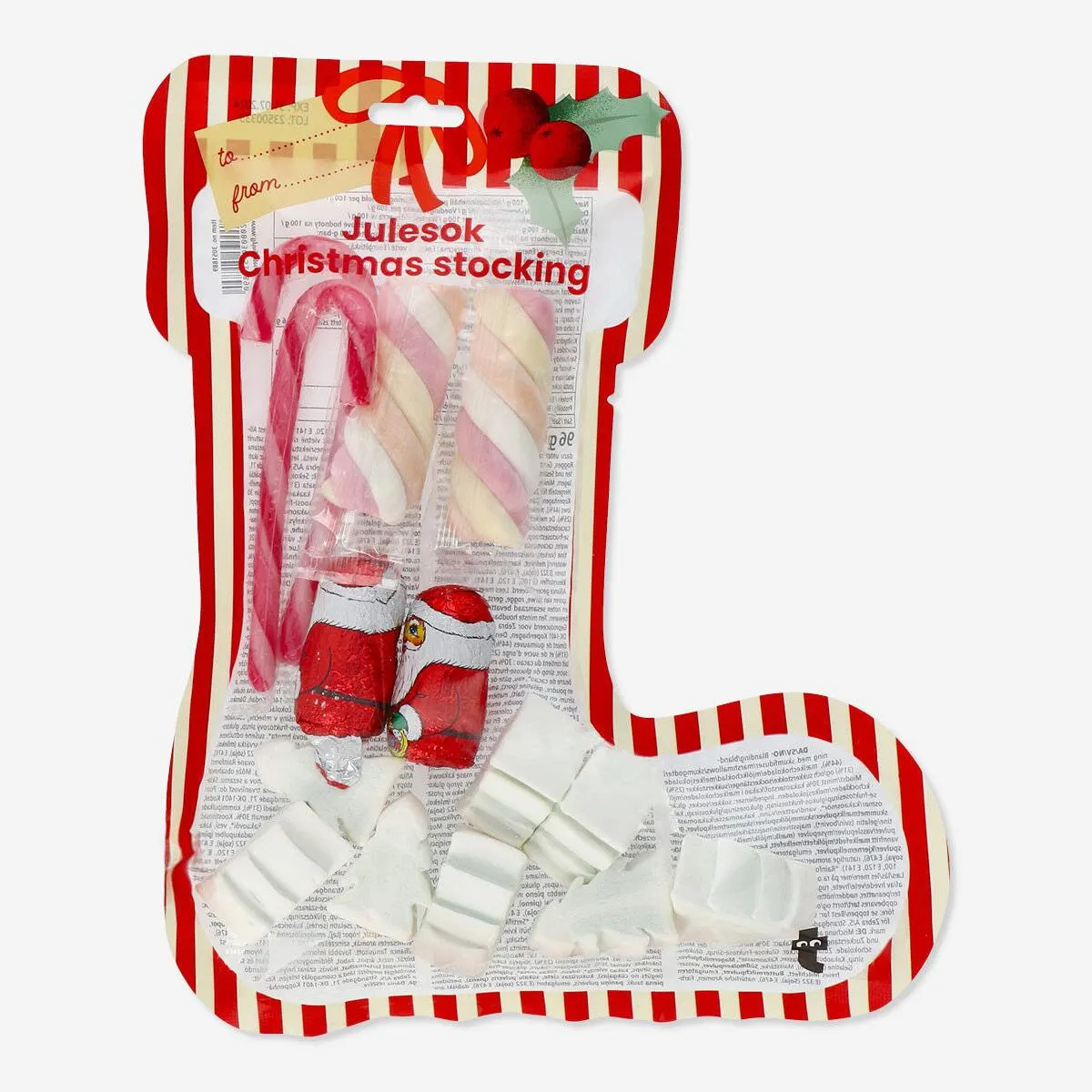 Bota de Navidad con caramelos