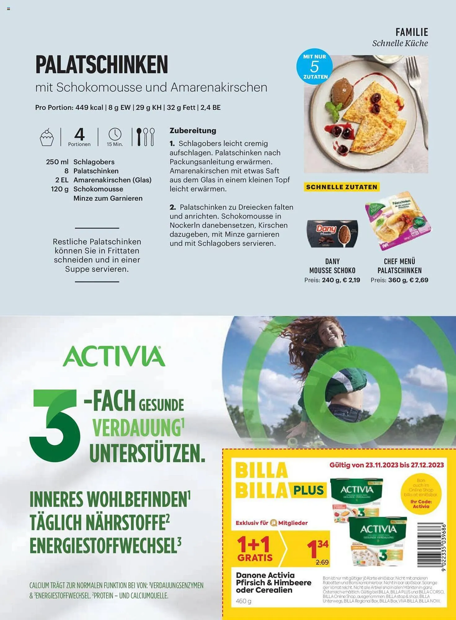 Billa Flugblatt von 1. Dezember bis 31. Dezember 2023 - Flugblätt seite  127