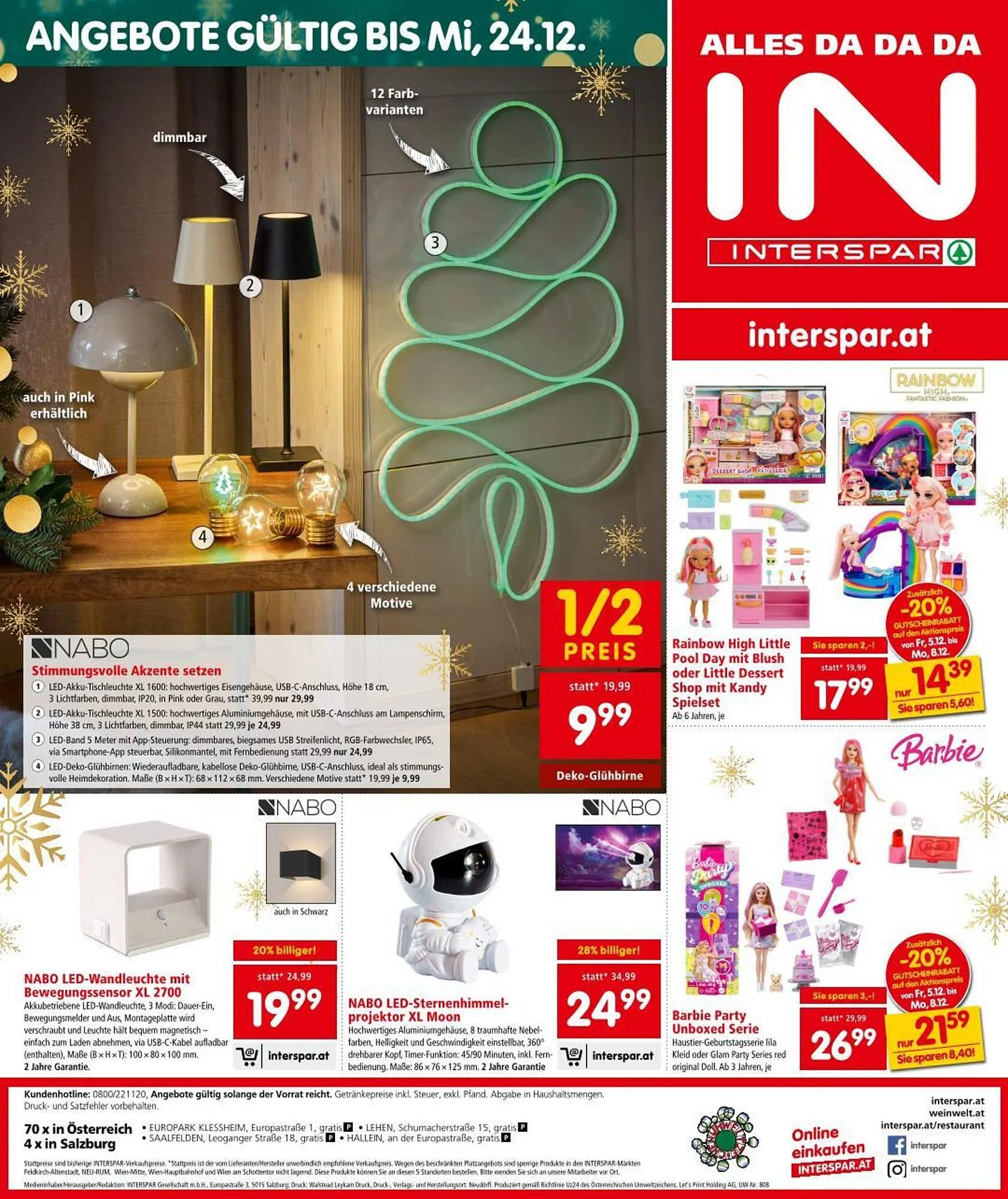 Interspar Flugblatt von 4. Dezember bis 17. Dezember 2025 - Flugblätt seite  20