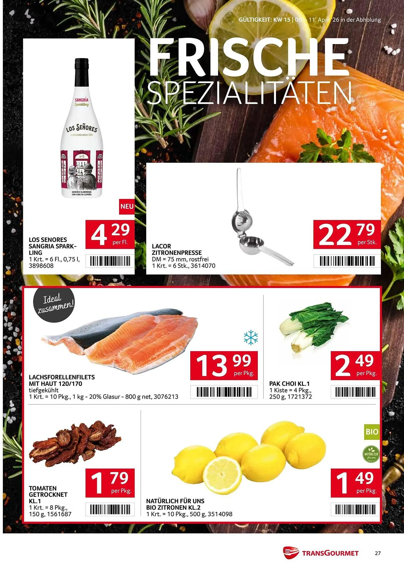Transgourmet Flugblatt von 6. April bis 11. April 2026 - Flugblätt seite  27